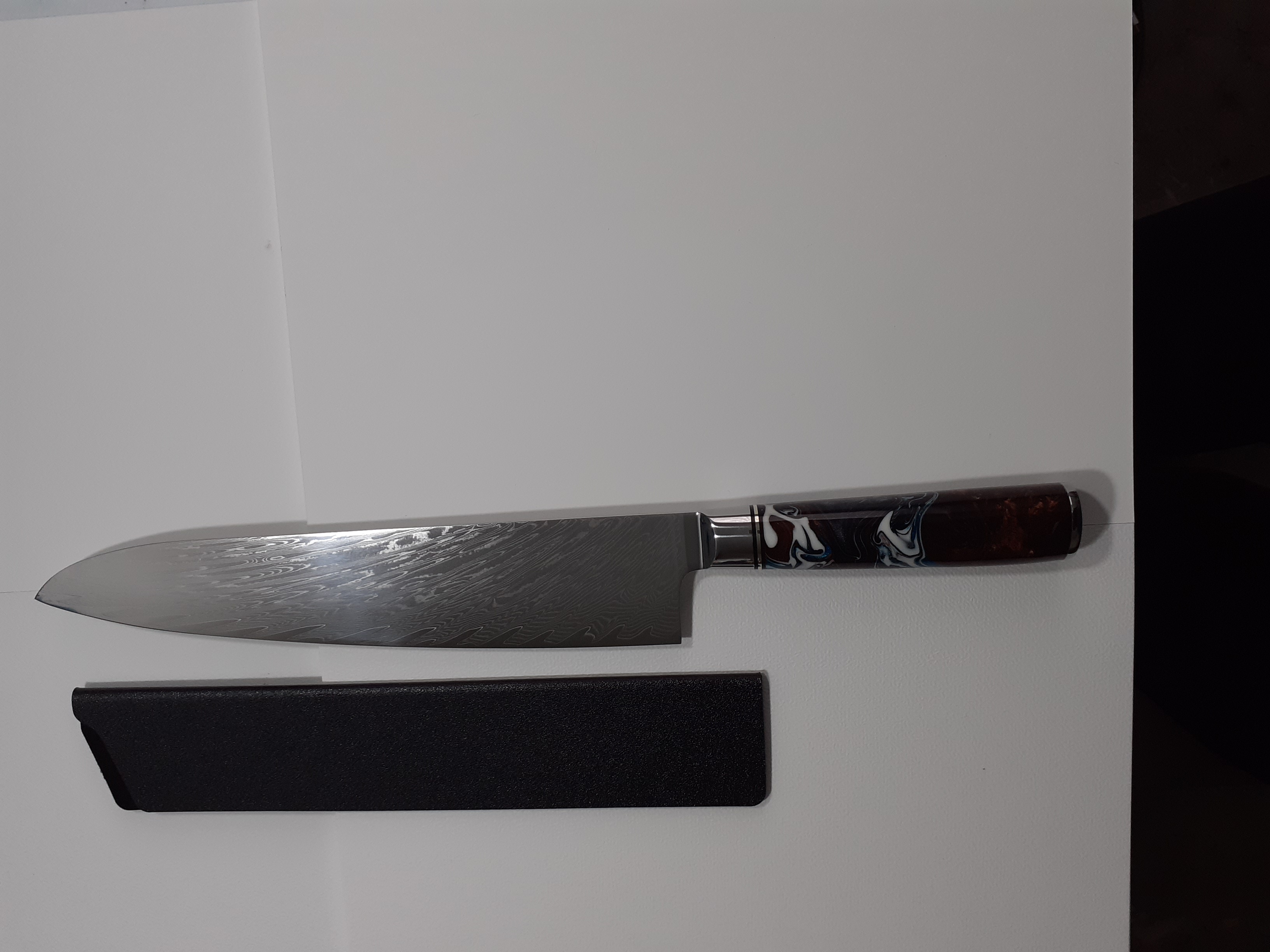 Couteau de chef japonais Lame de 19,5 cm en acier 9Cr18MoV  67 Feuilles HRC:58-60