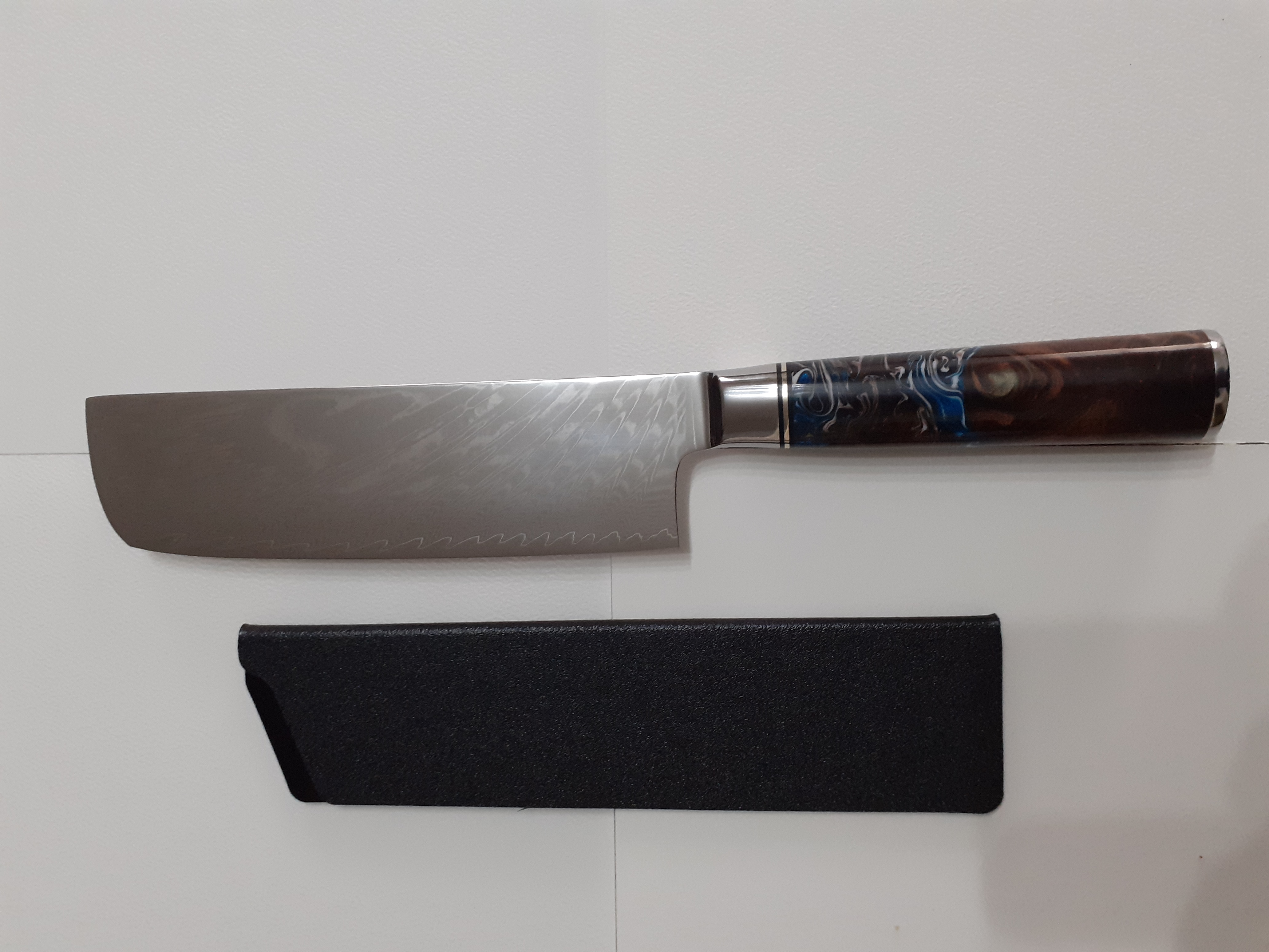 Couteau Nakiri Damas Lame de 17 cm en acier 9Cr18MoV 67 feuilles HRC:58-60