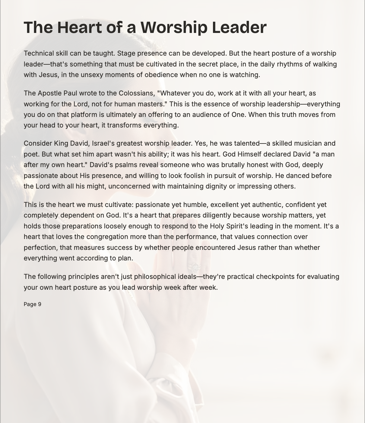 Beyond The Performance- Foundational and The Complete Worship Leader Playbook 