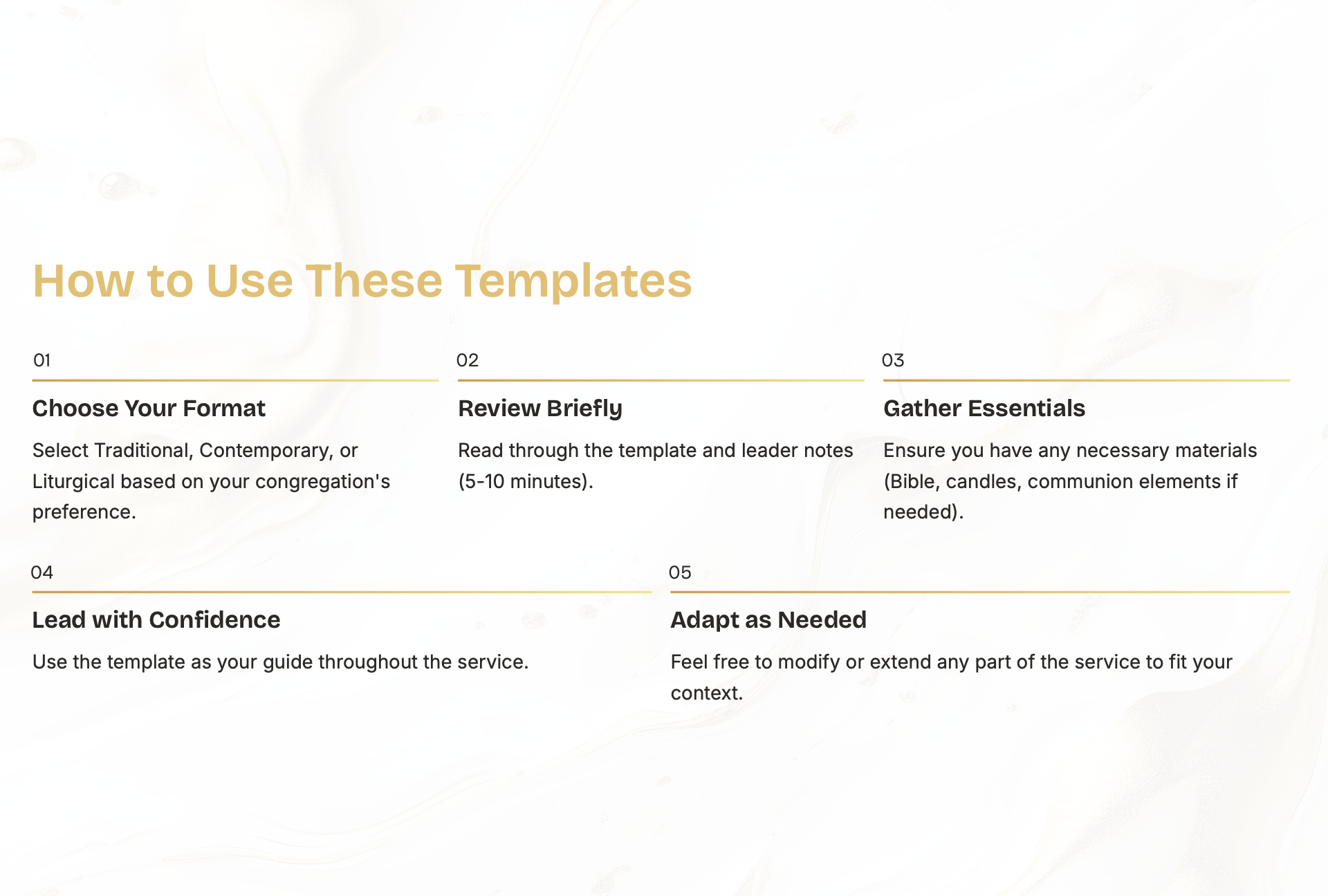 The Sunday Morning Survival Kit