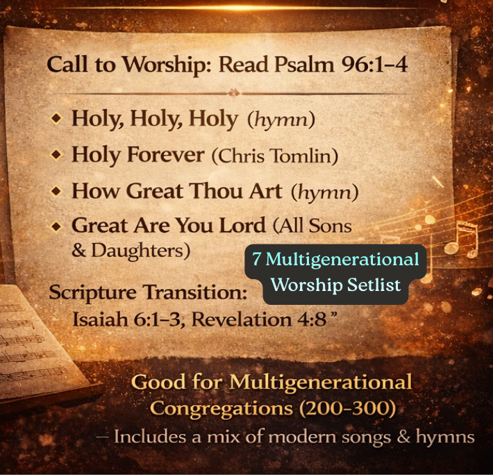 Blended Worship Setlist 