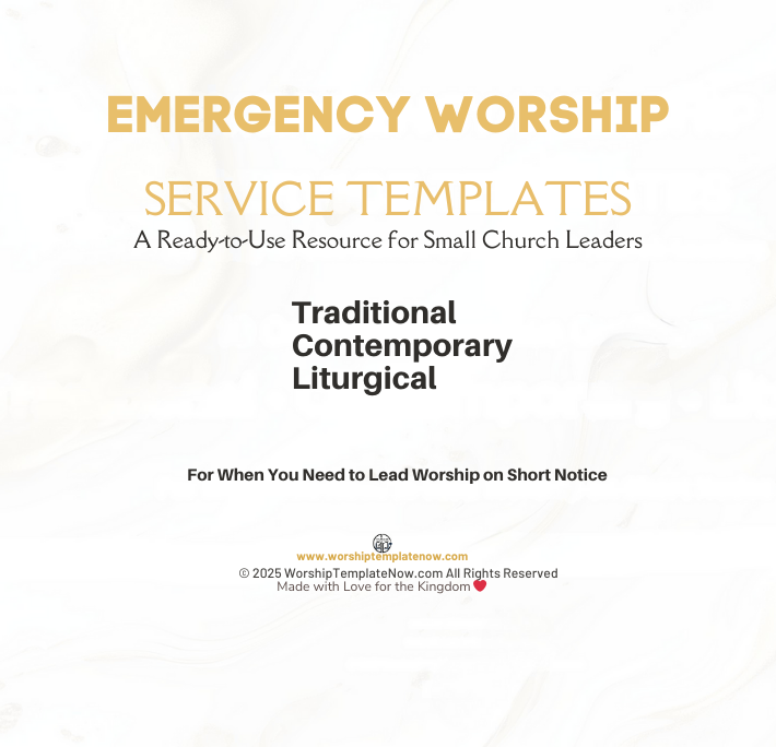 Emergency Worship Template Pack