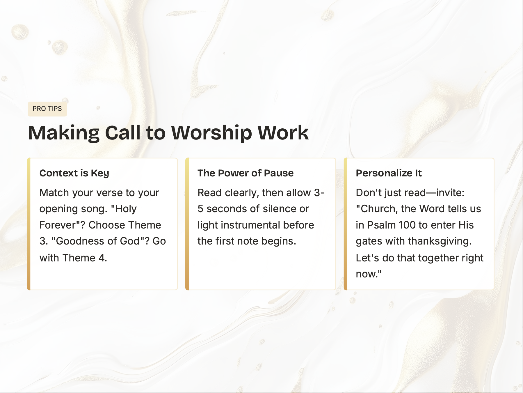 Theme-Based Bible Verses: Call to Worship