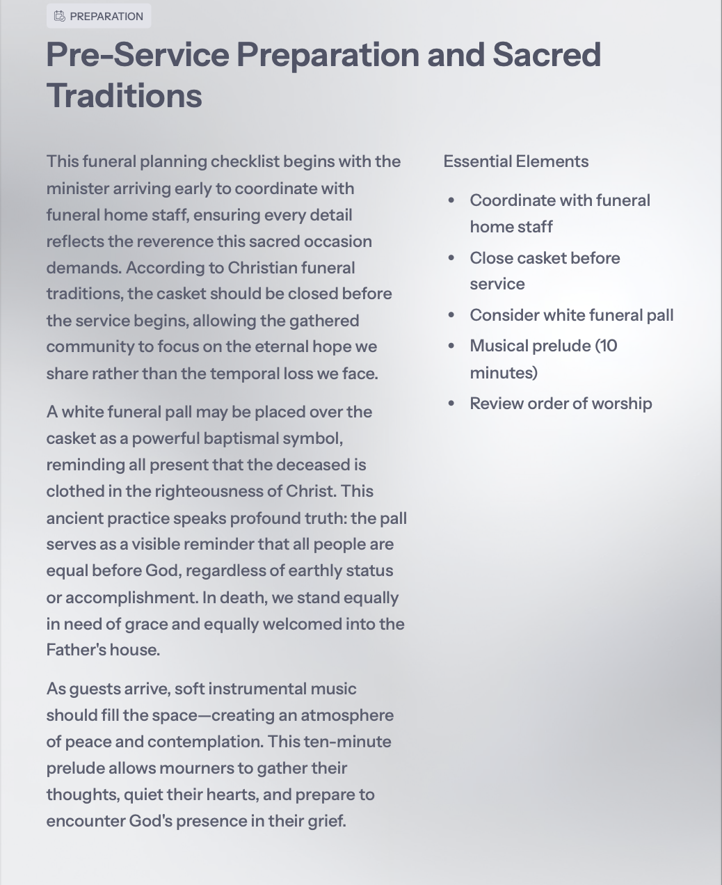 Christian Funeral Service Beginners Guide