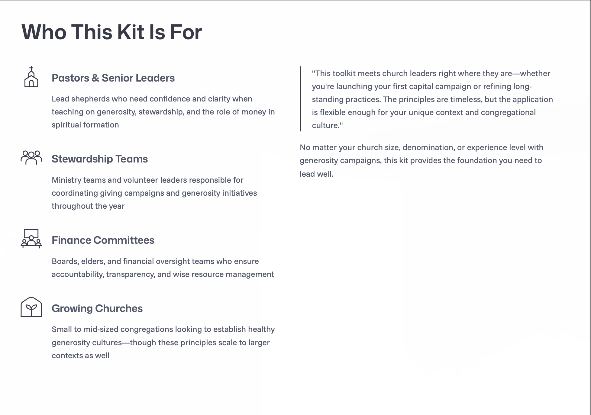 Church Giving & Generosity Campaign Kit