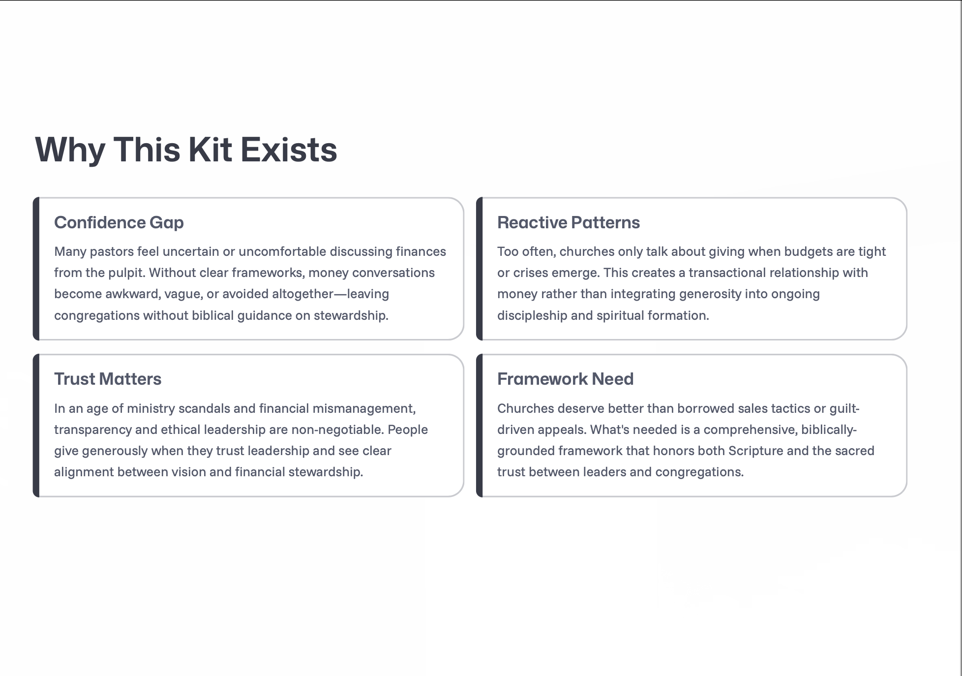 Church Giving & Generosity Campaign Kit