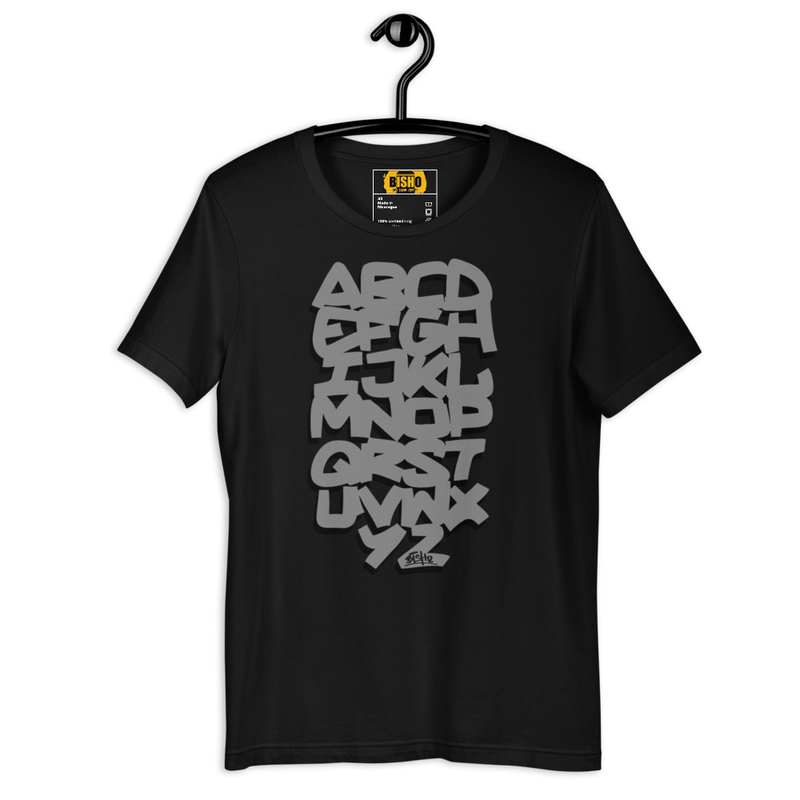 Camiseta negra Abecedario-de-Graffiti-Blockbuster
