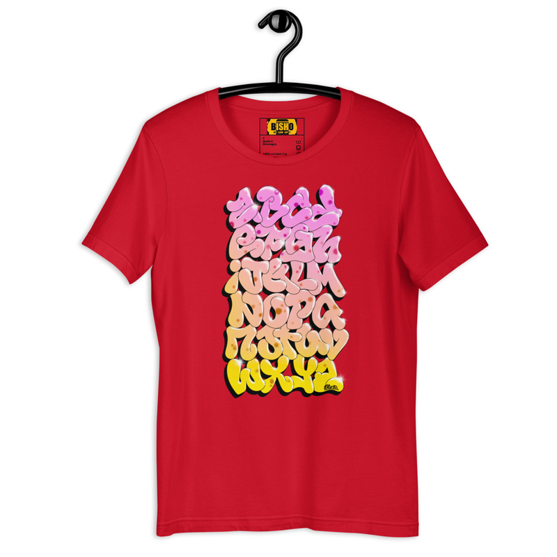 Camiseta Abecedario-de-Graffiti-Throw Up