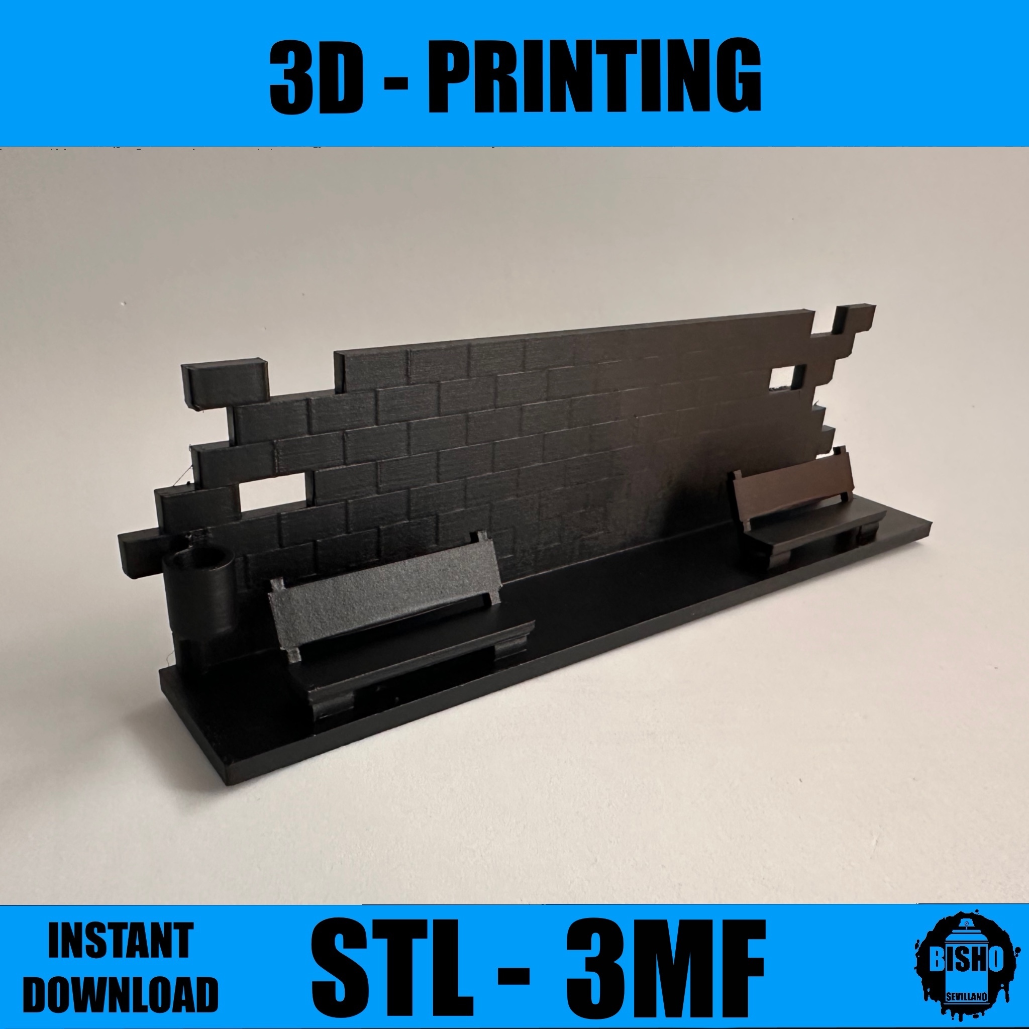 GRAFFITI WALL - Diorama en archivo digital STL y 3MF para descargar