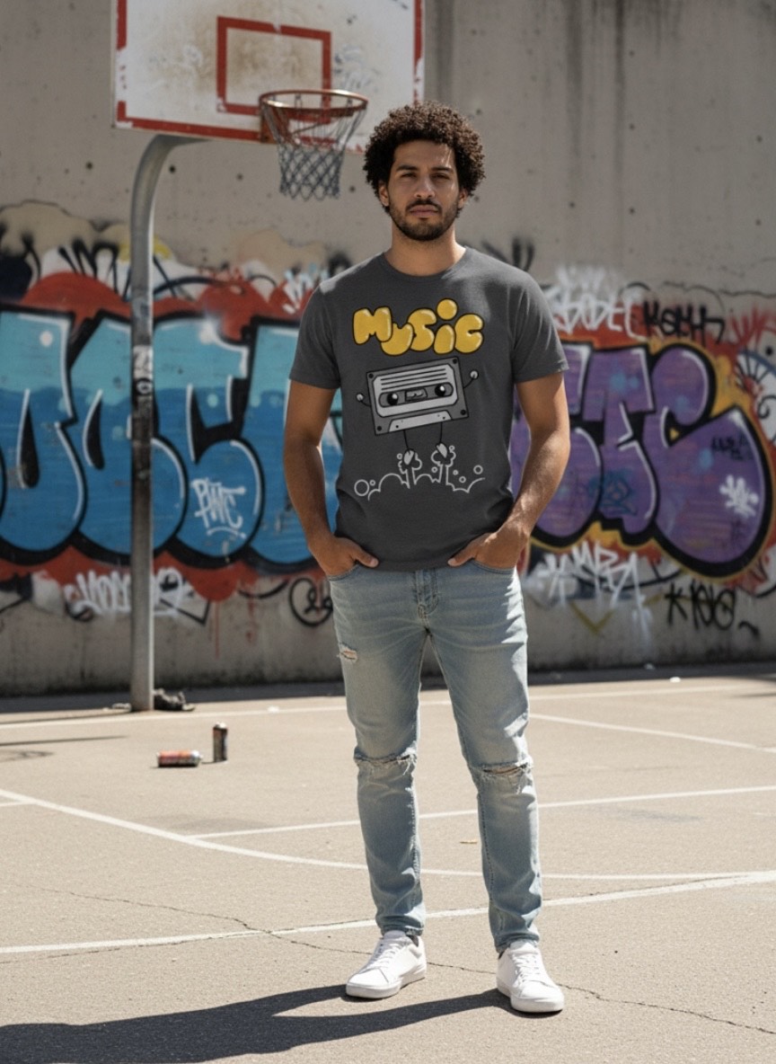 Camiseta GRAFFITI KAWAII Cassette Music