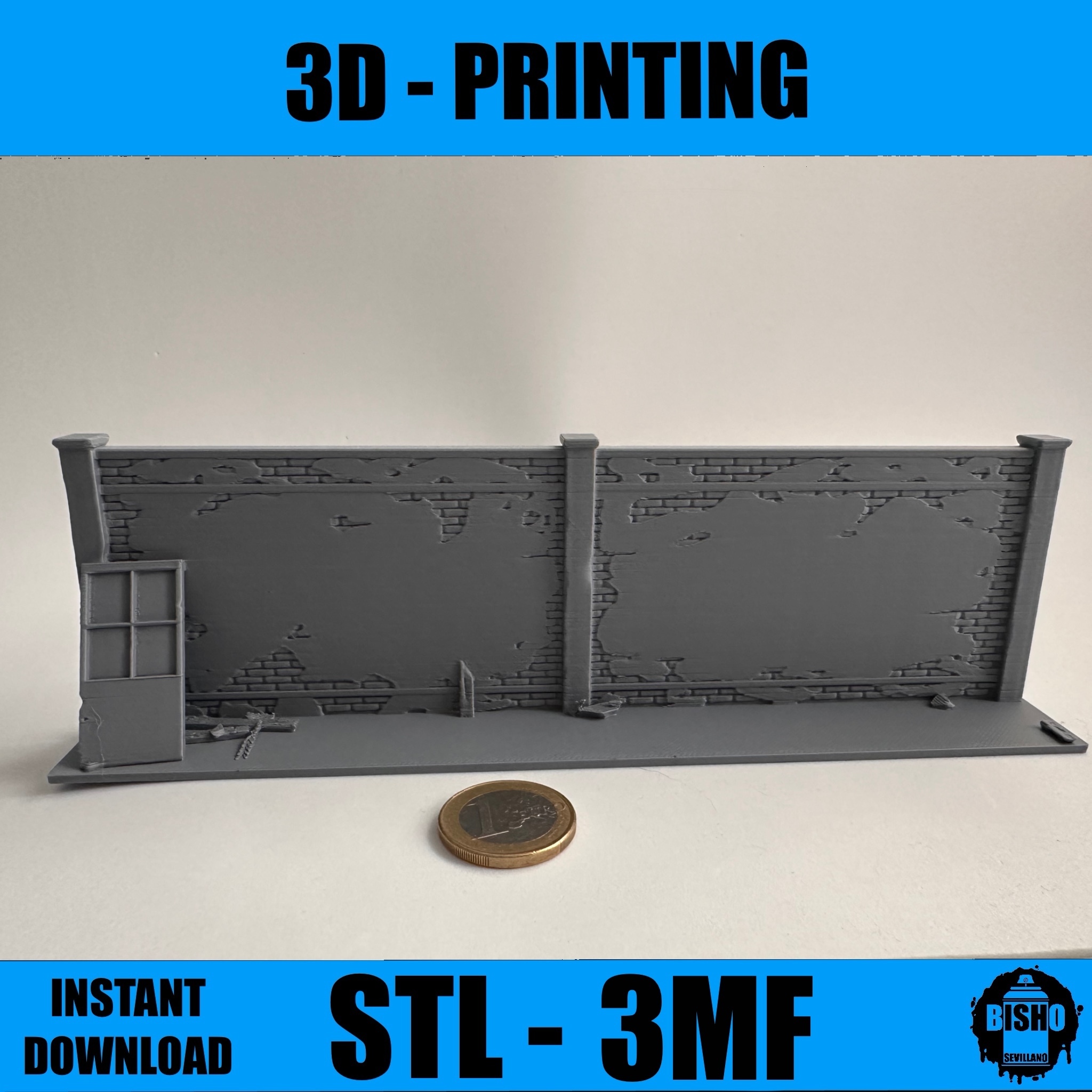 GRAFFITI WALL - Diorama en archivo digital STL y 3MF para descargar