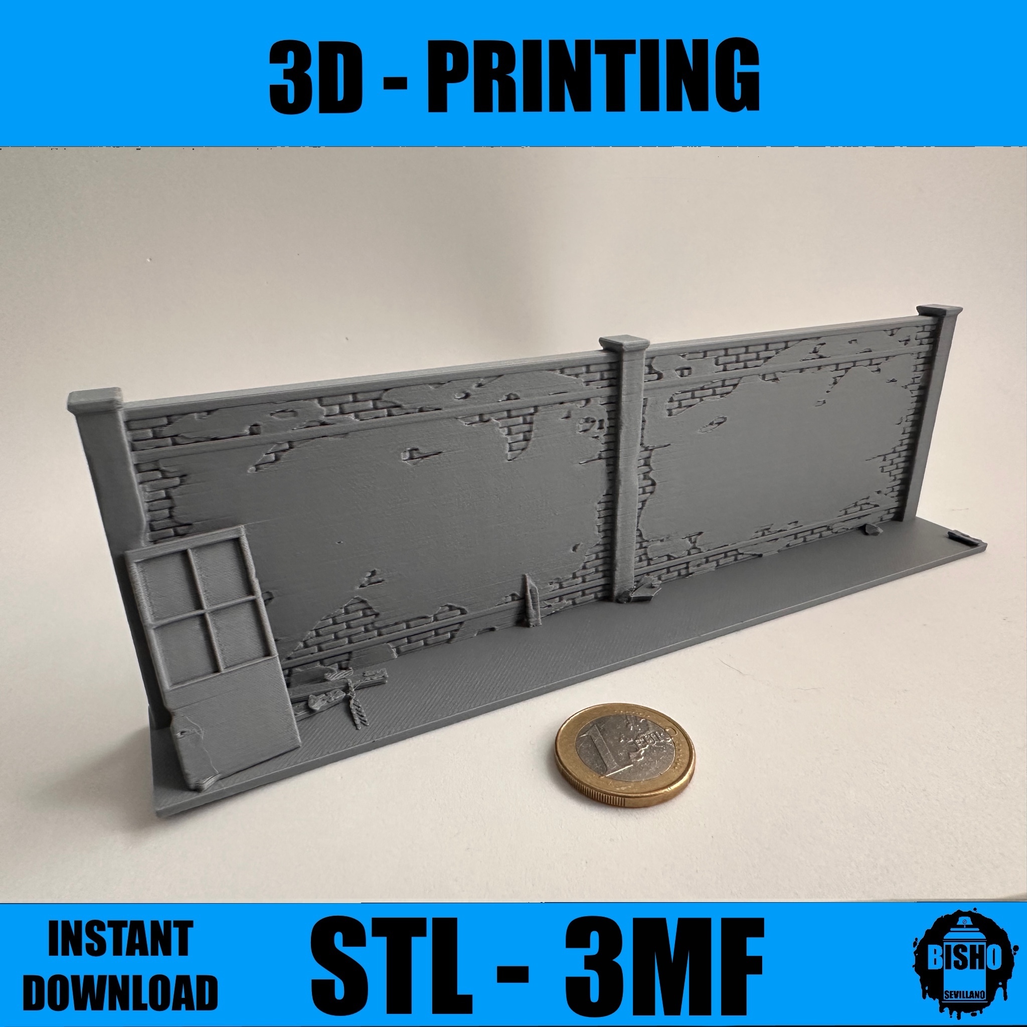 GRAFFITI WALL - Diorama en archivo digital STL y 3MF para descargar