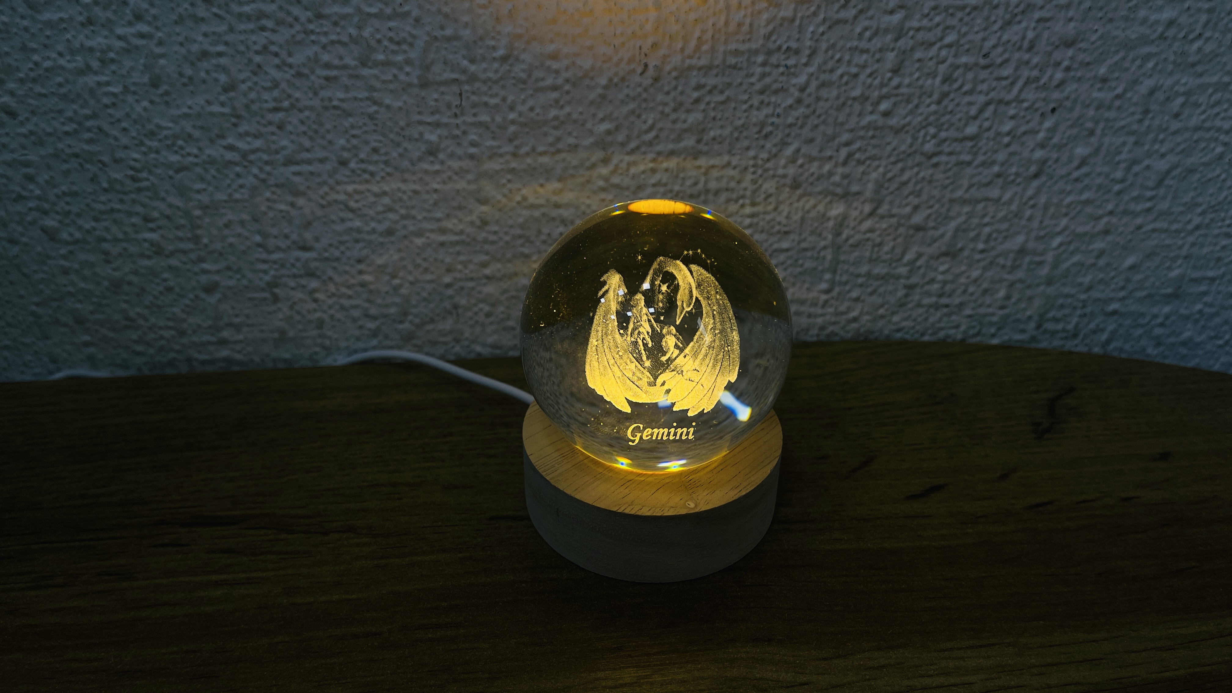 Əkizlər Bürcü Kürə İşıq (Kiçik  5.5 x 7.5 sm)