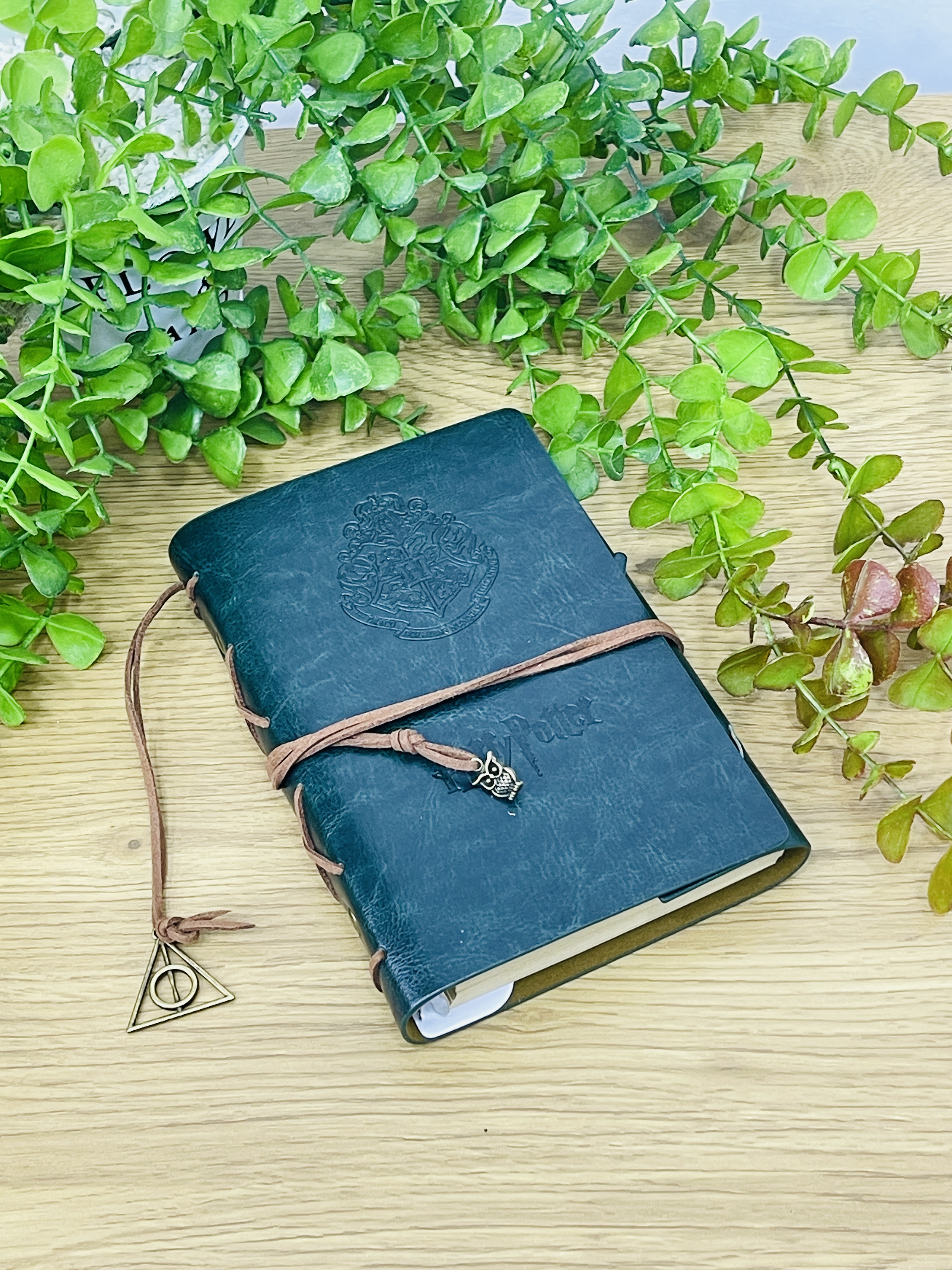 Harry Potter Dəri Qeyd Dəftəri Yaşıl