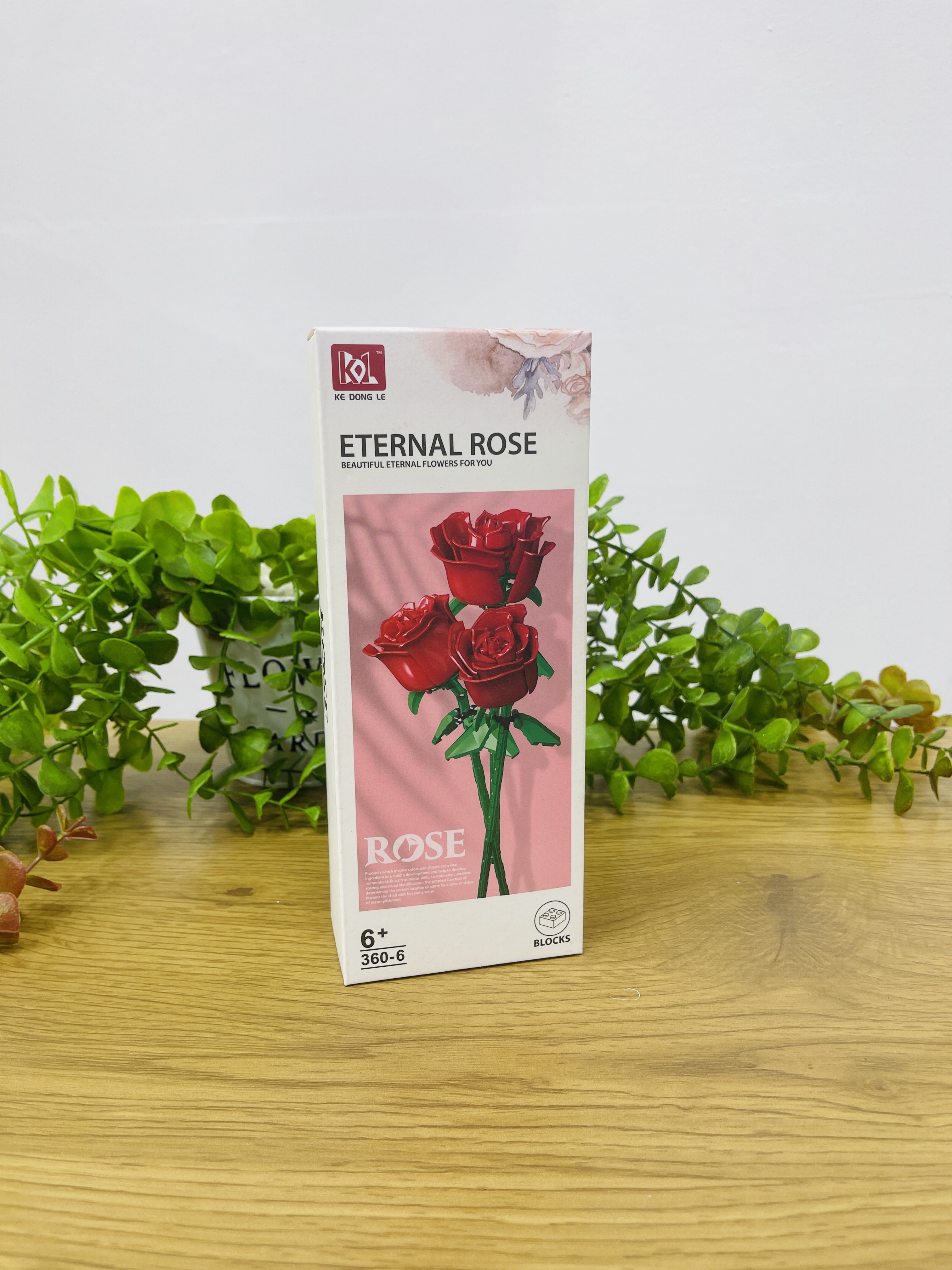 Qırmızı Qızılgül Konstruksiya Seti (3 Gül) 225 Hissə