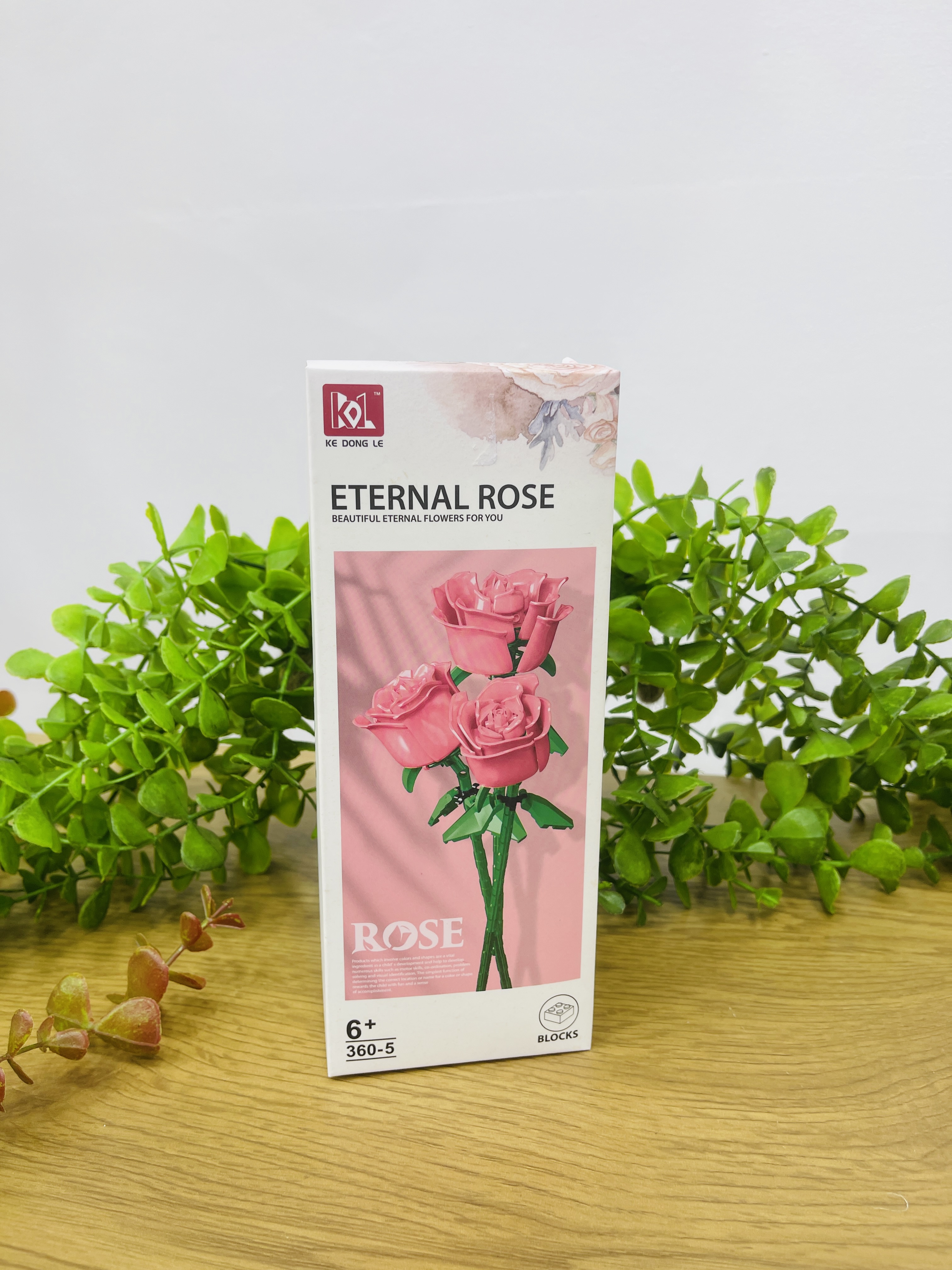 Çəhrayı Qızılgül Konstruksiya Seti (3 Gül) 225 Hissə