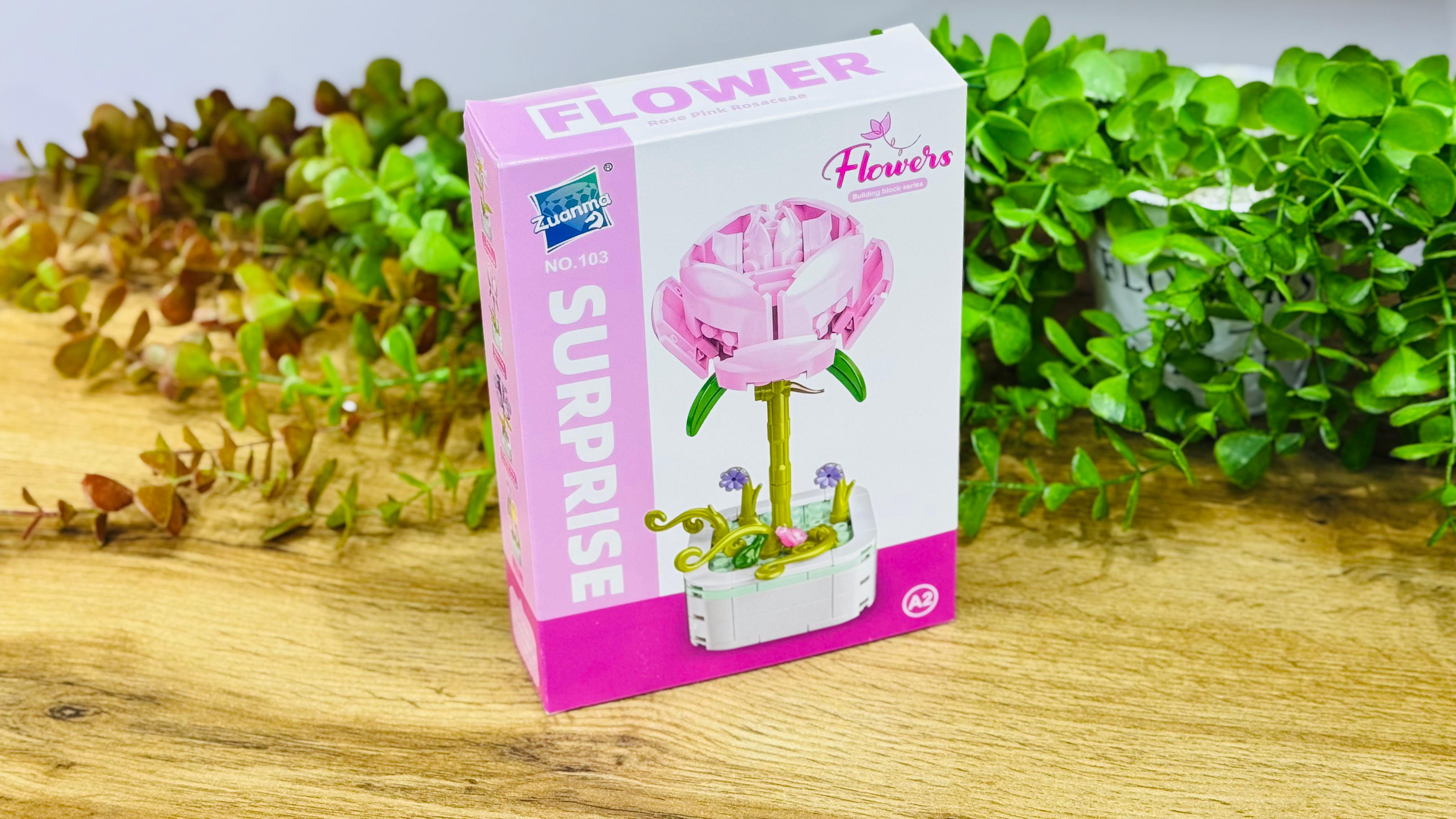 Çəhrayı Qızılgül – Konstruksiya Seti 100+ Hissə