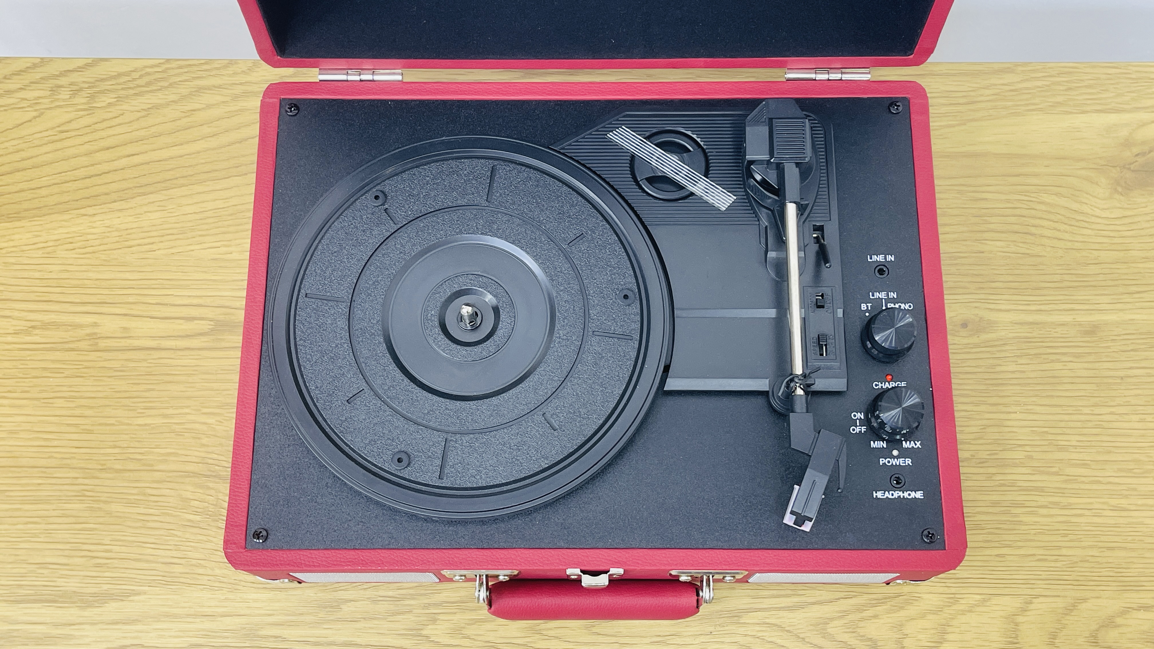 Qramafon – Klassik Vinil Pleyer (Bordo Rəngdə)