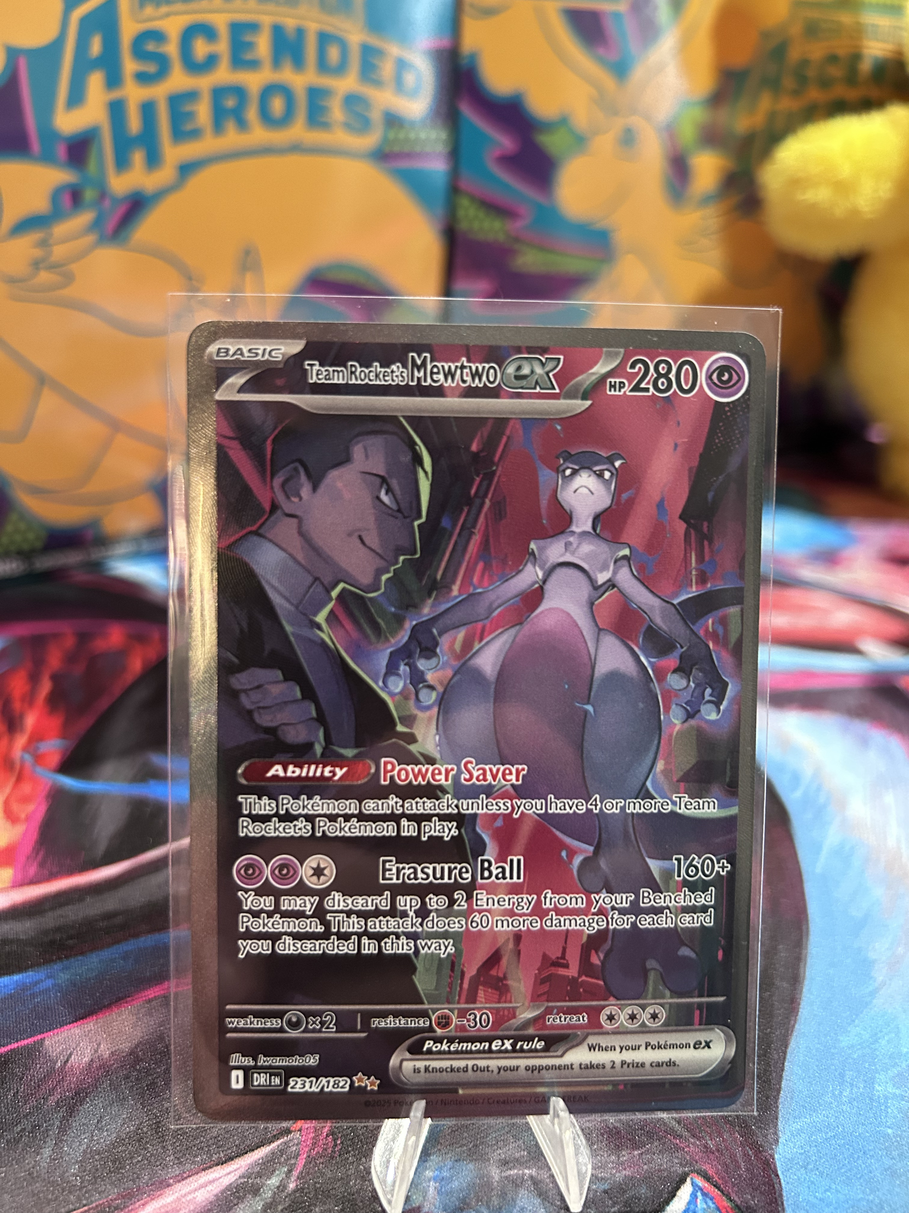Team Rocket's Mewtwo ex near mint (DRI 231)