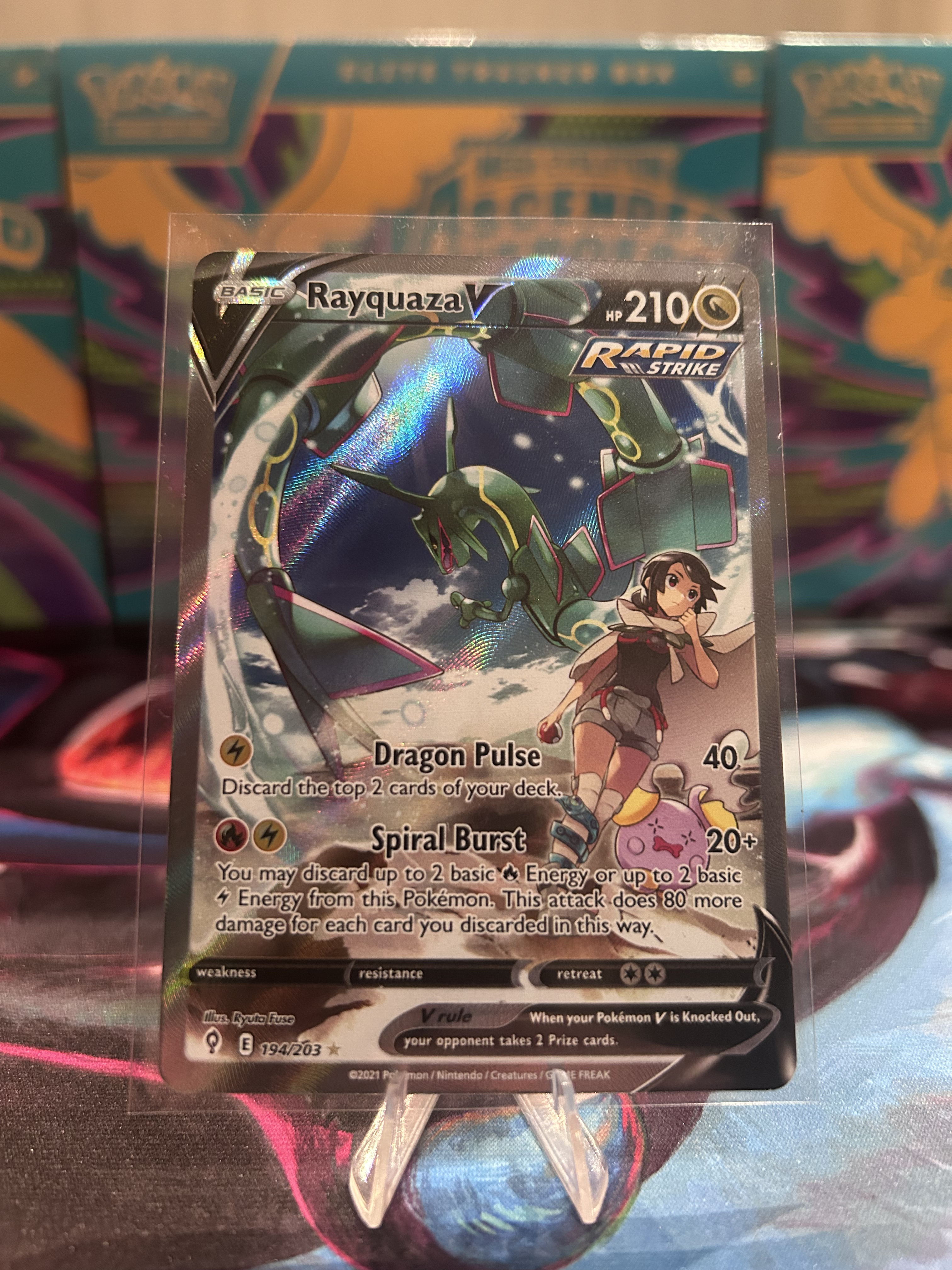 Rayquaza V near mint (EVS 194)