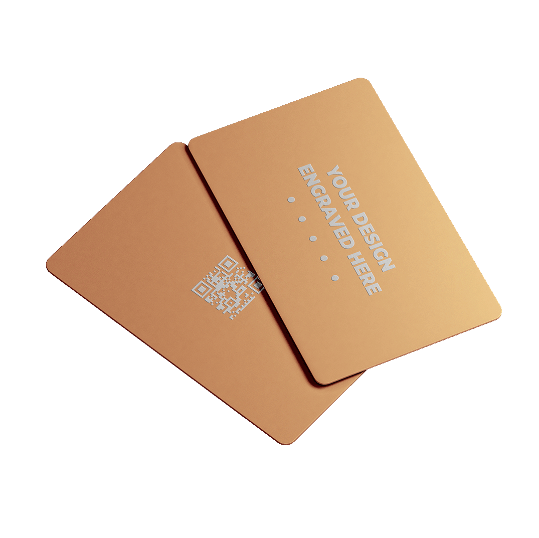 Matt Copper Laser Engraved Metal Business Card
