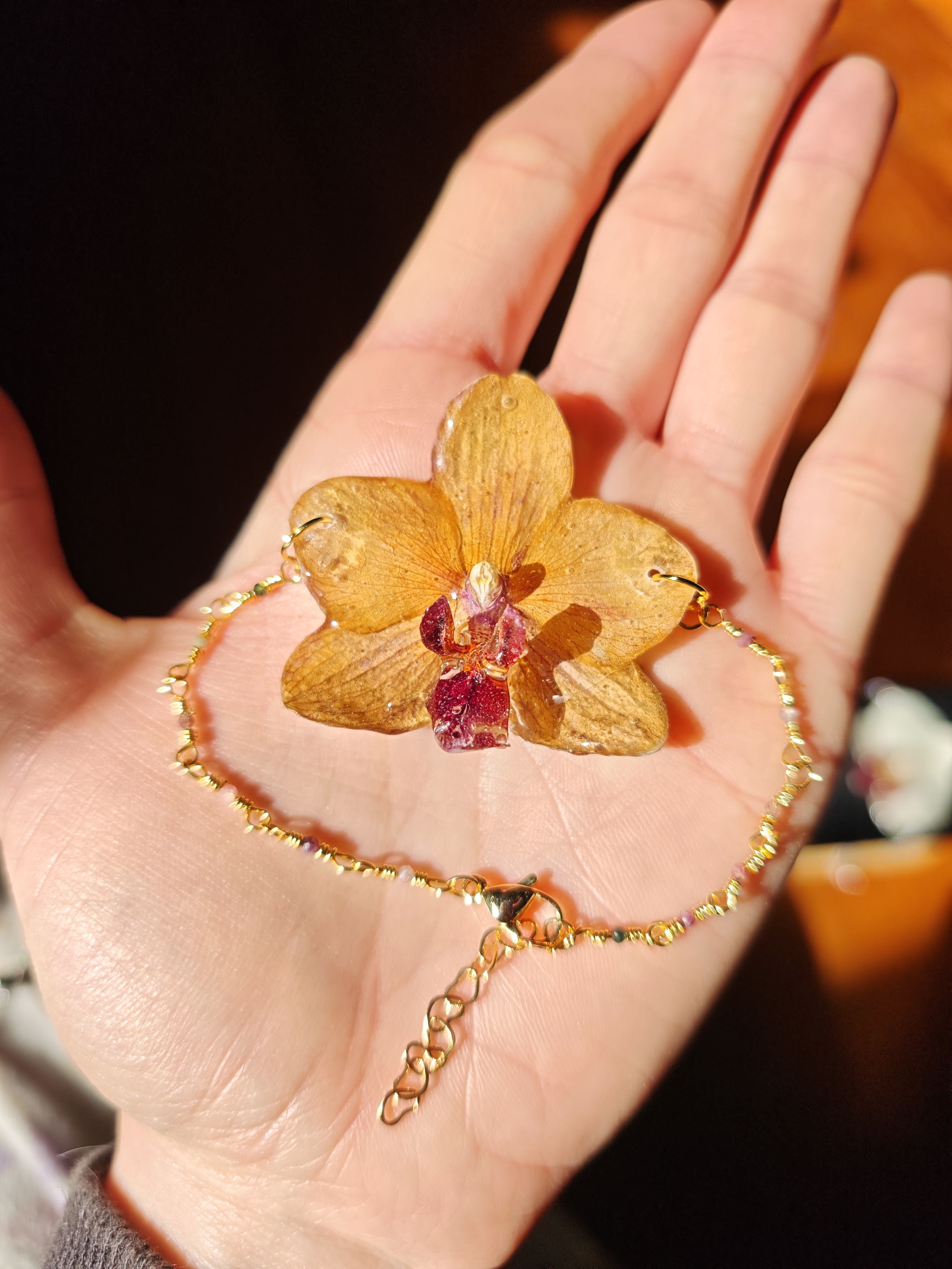Pulseras Flor Orquídea