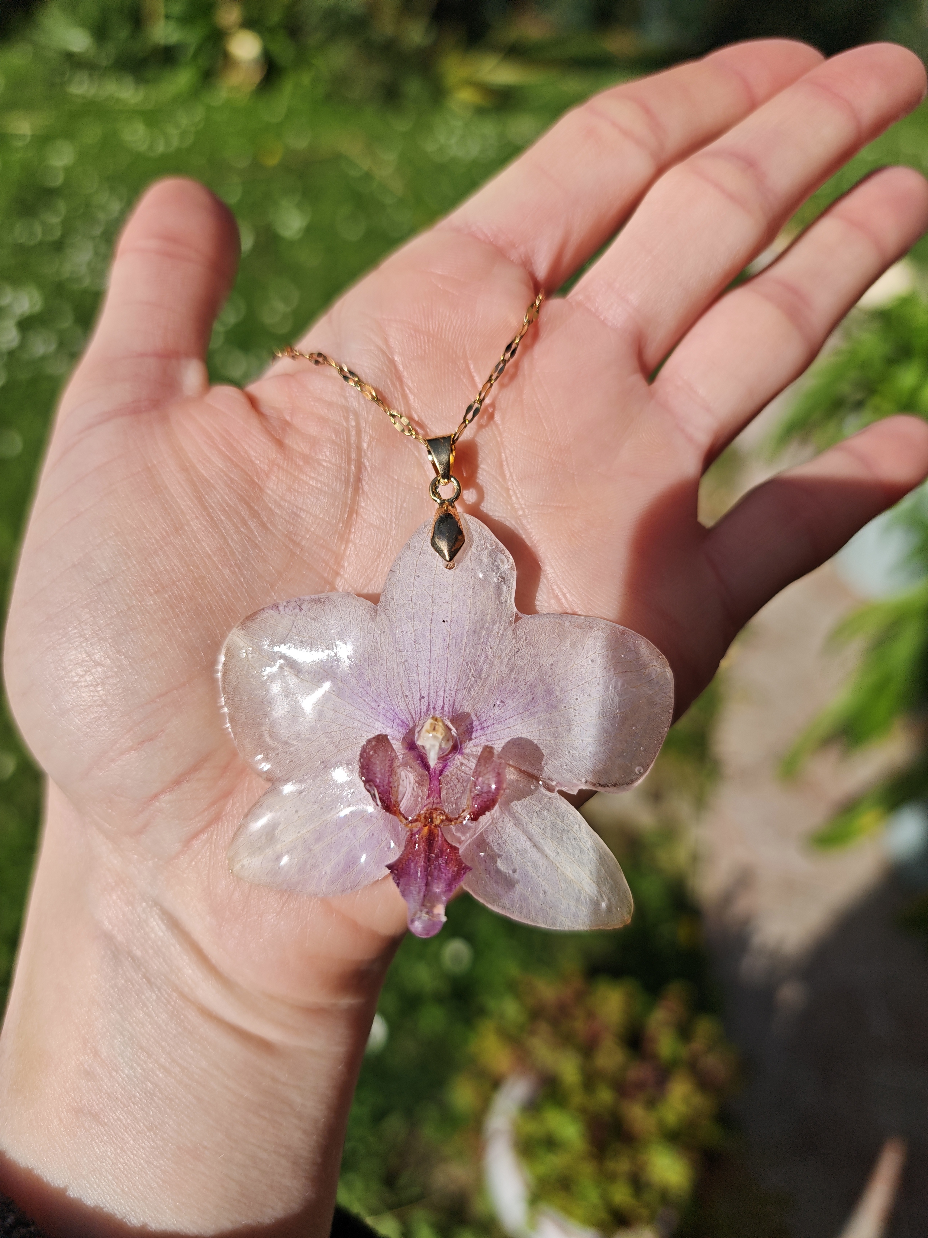 Collares Flor de Orquídea mini-mediano