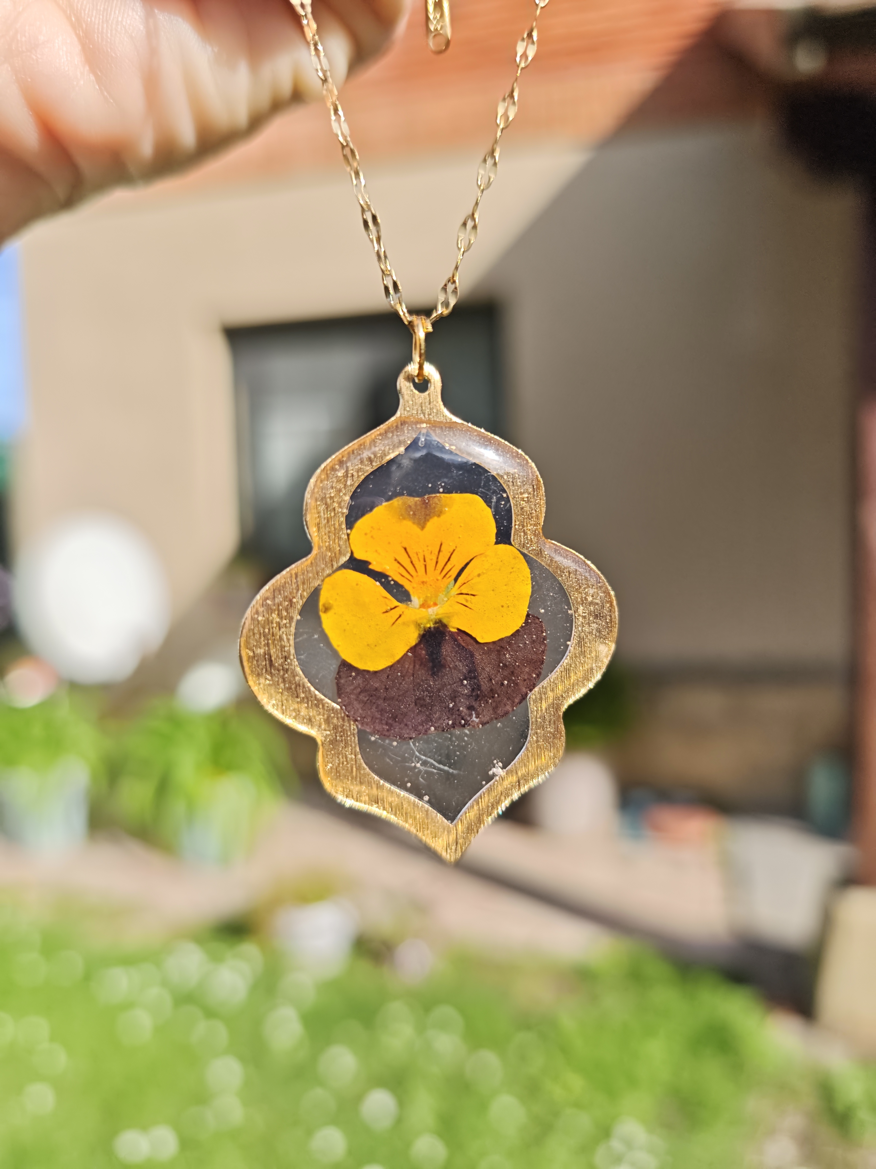 Colgante flor natural - Viola