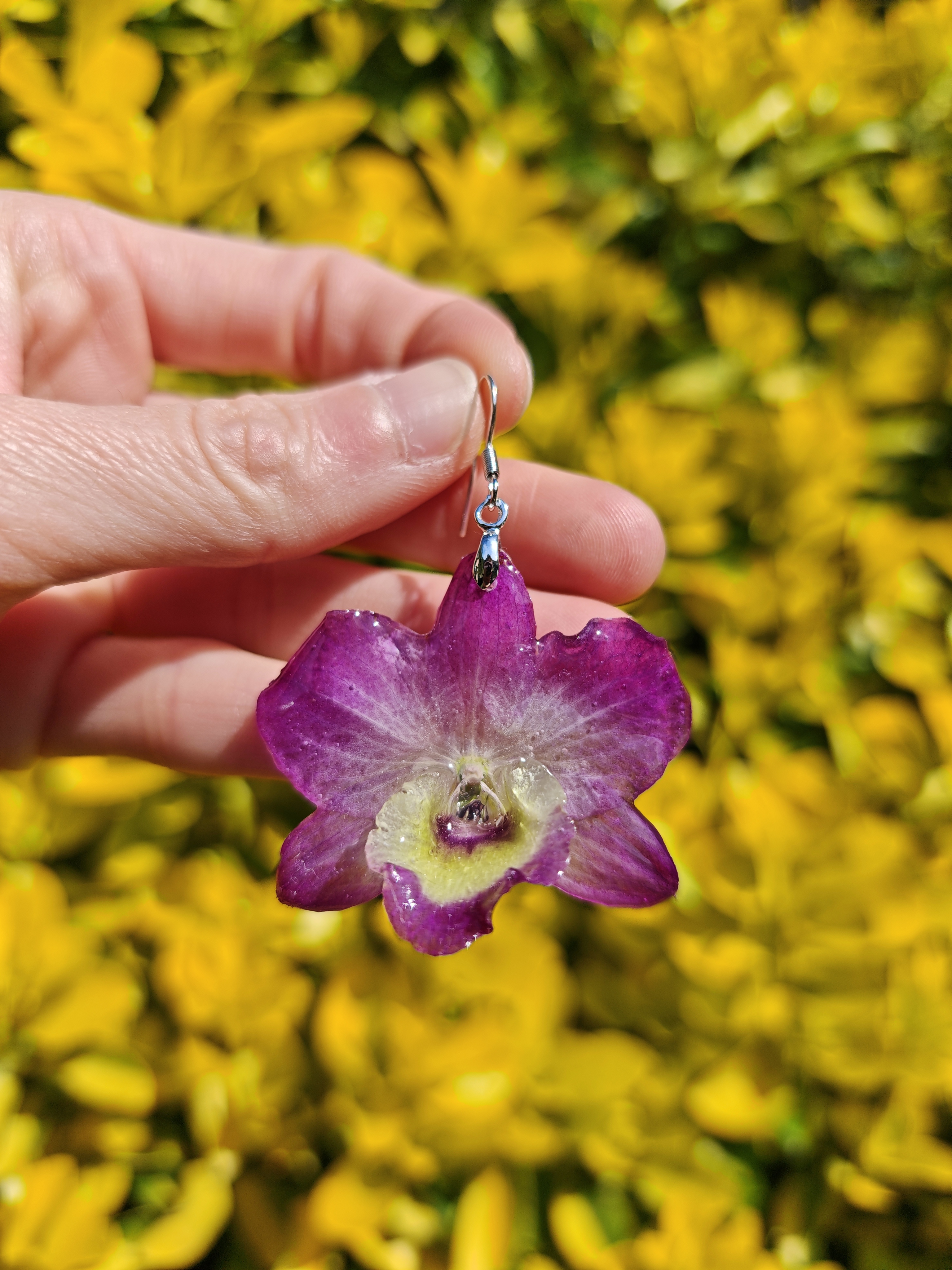 Pendientes de orquídeas Dendrobium (Mini)