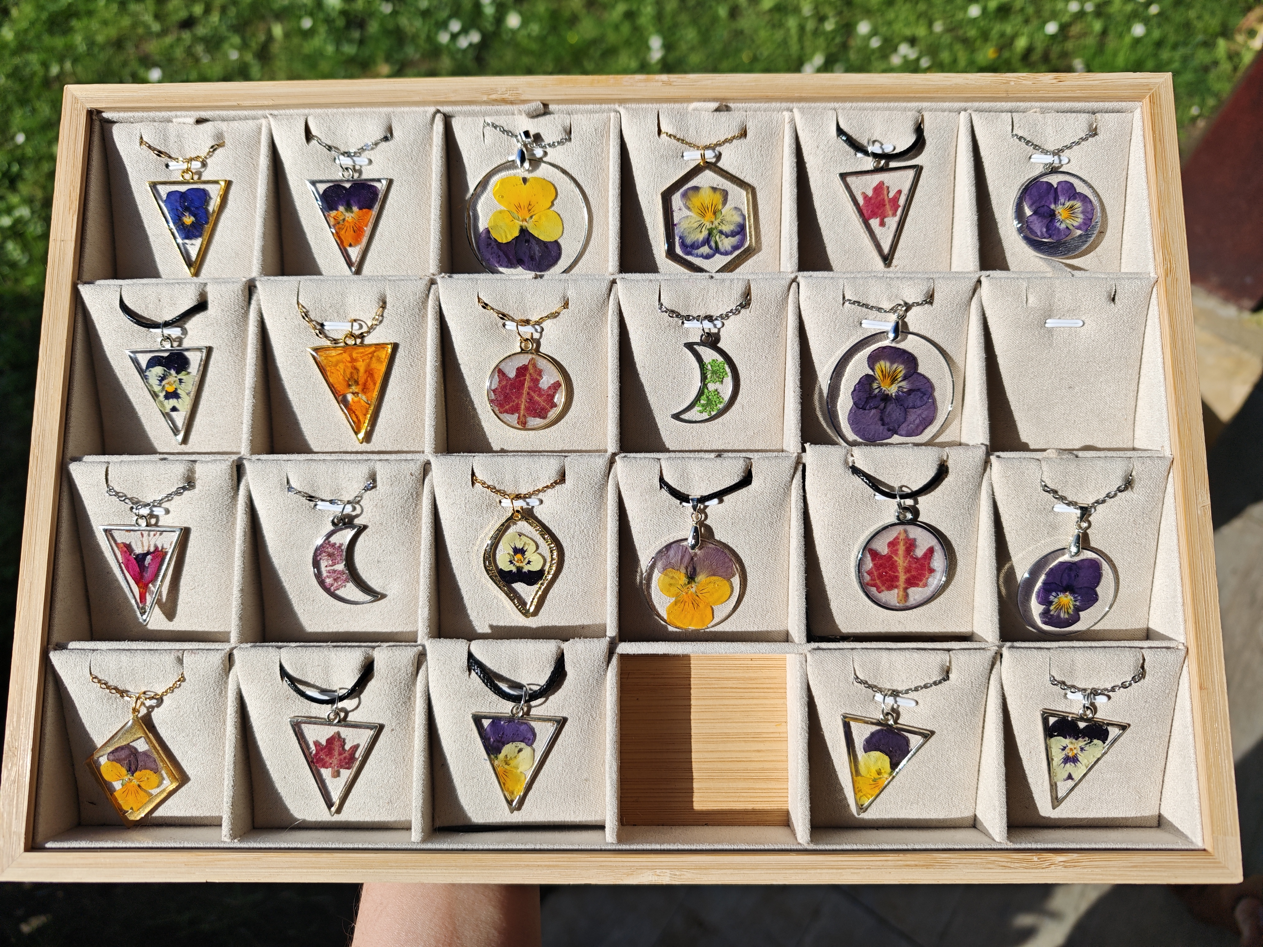 Colgantes con flores naturales 