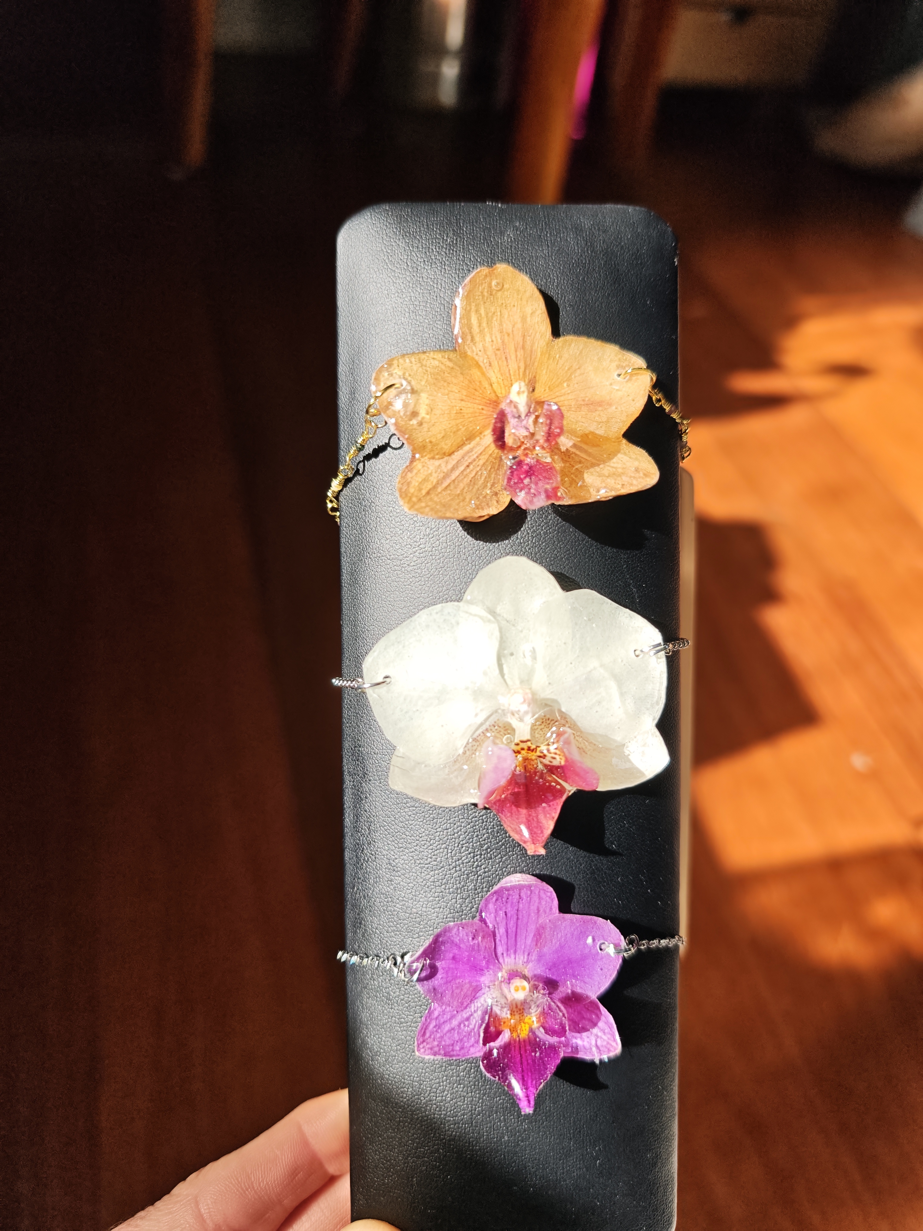 Pulseras Flor Orquídea