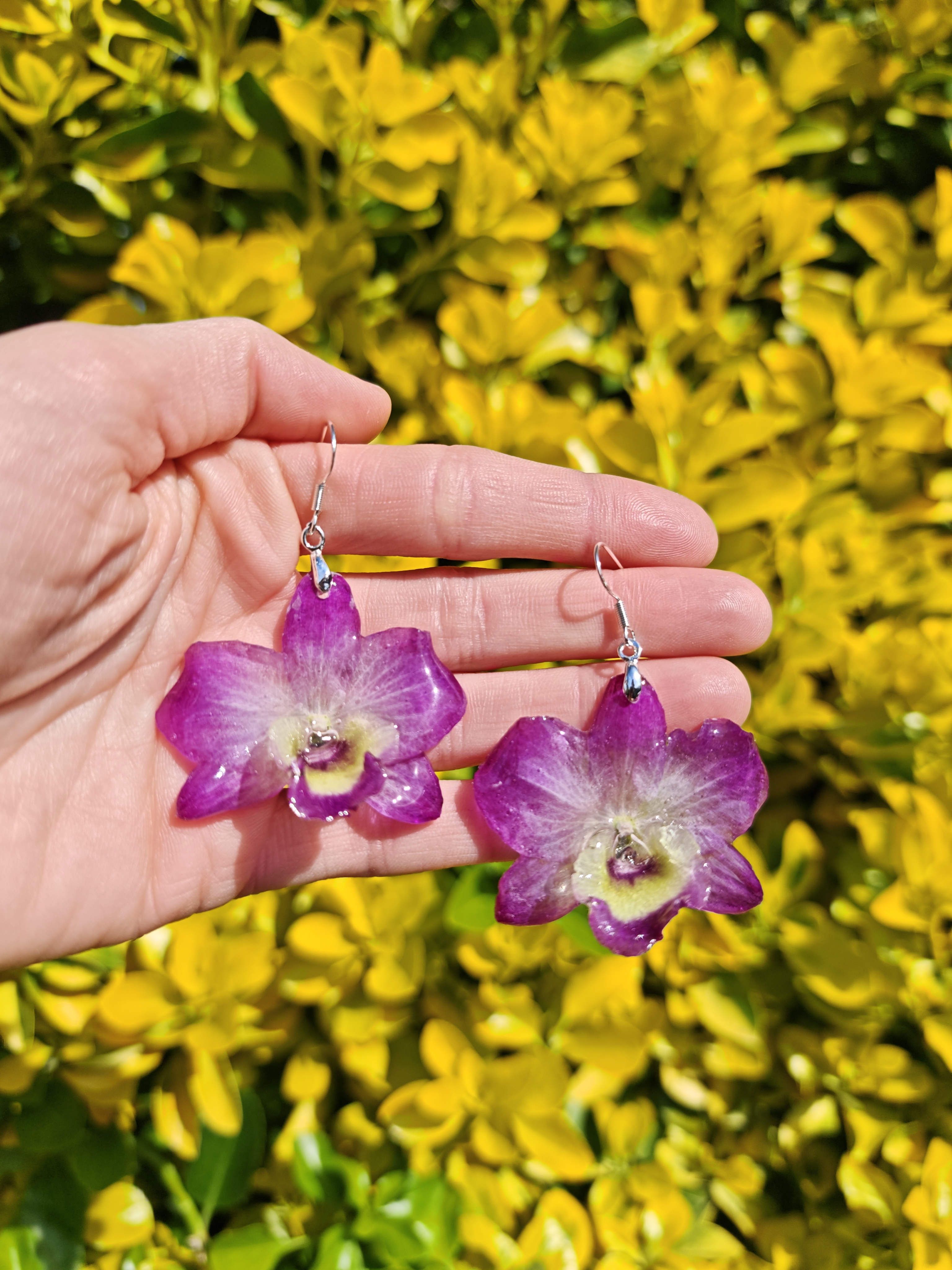 Pendientes de orquídeas Dendrobium (Mini)