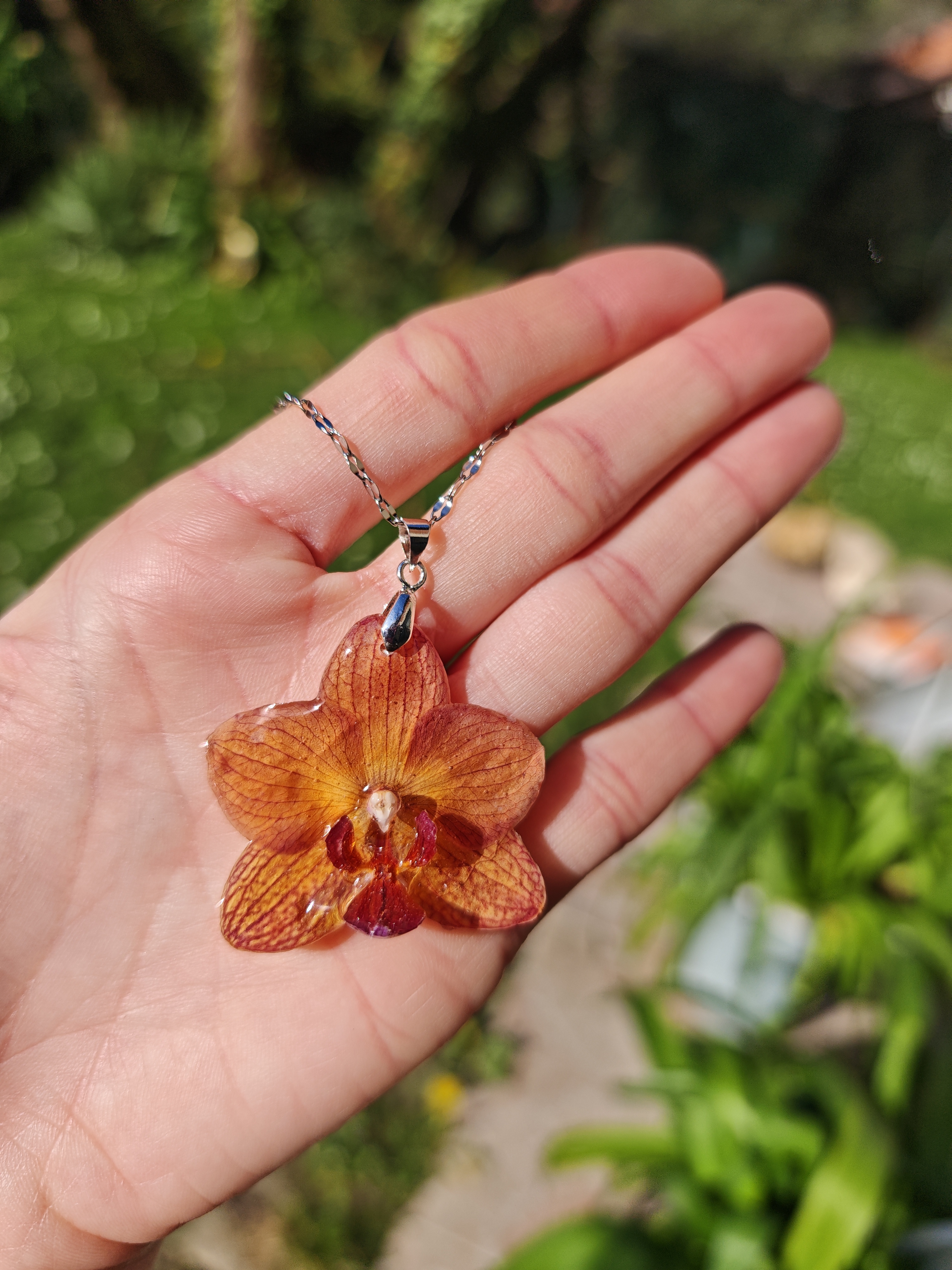 Collares Flor de Orquídea mini-mediano