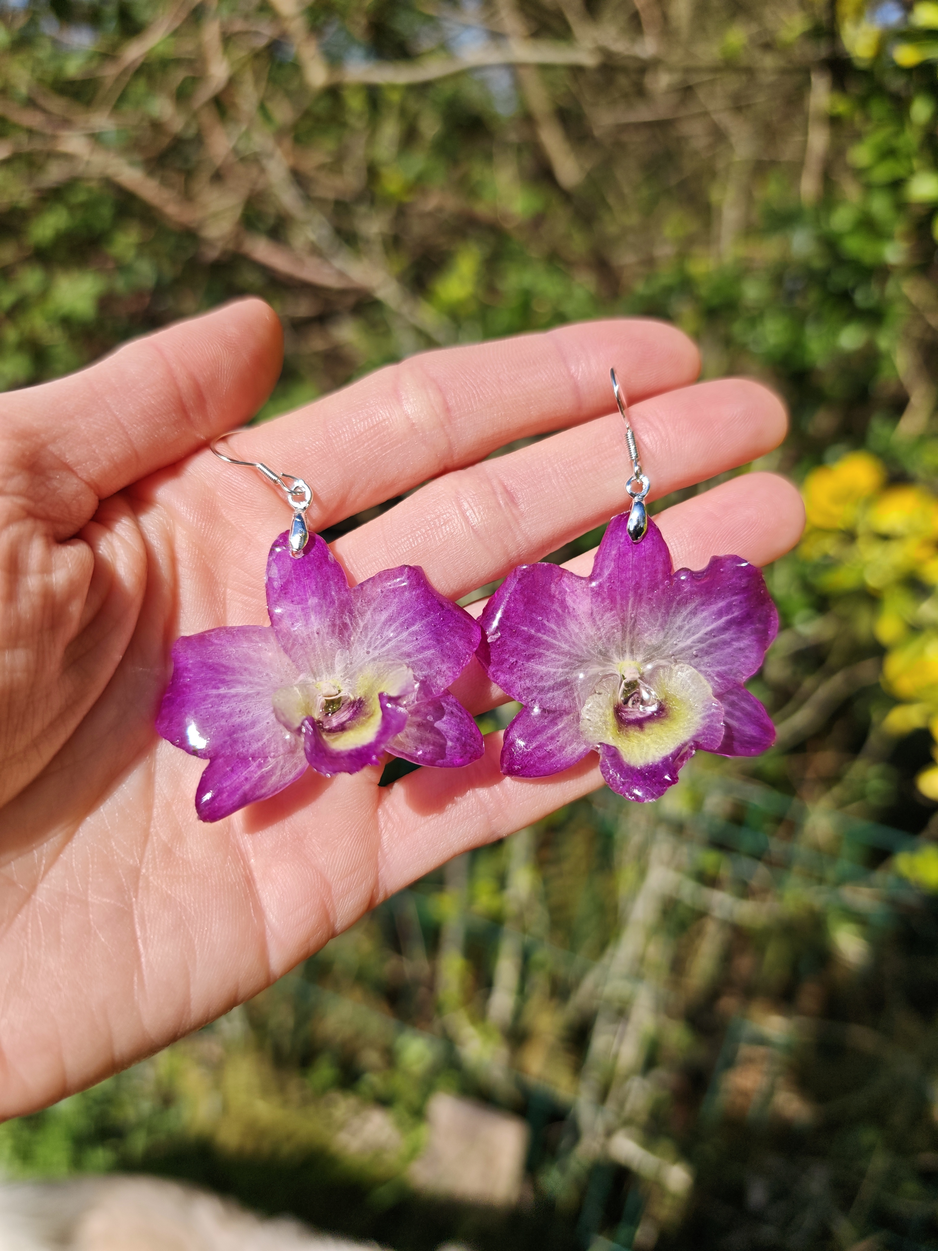 Pendientes de orquídeas Dendrobium (Mini)