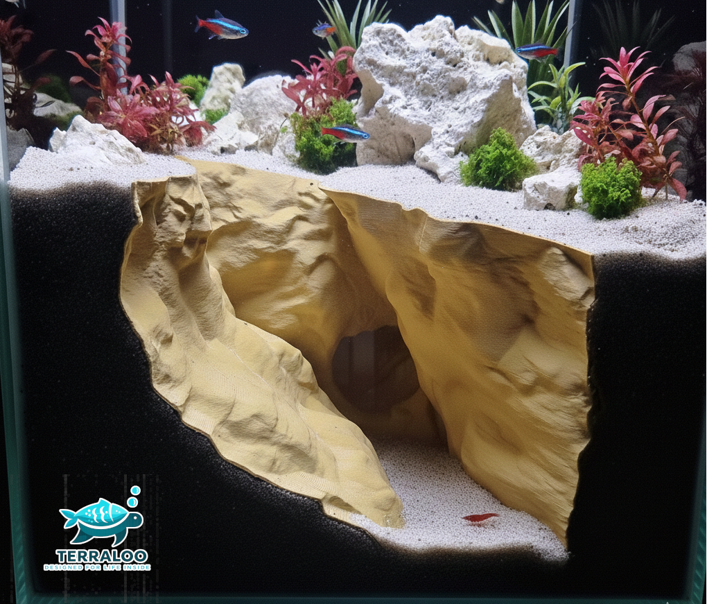 Coralveil Cavern Aquarium Cave Fish Hide Shrimp Shelter Decor