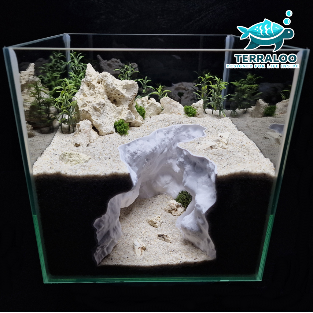 Seafrost Hollow Aquarium Cave – Fish & Shrimp Hideout for Freshwater & Saltwater Tanks