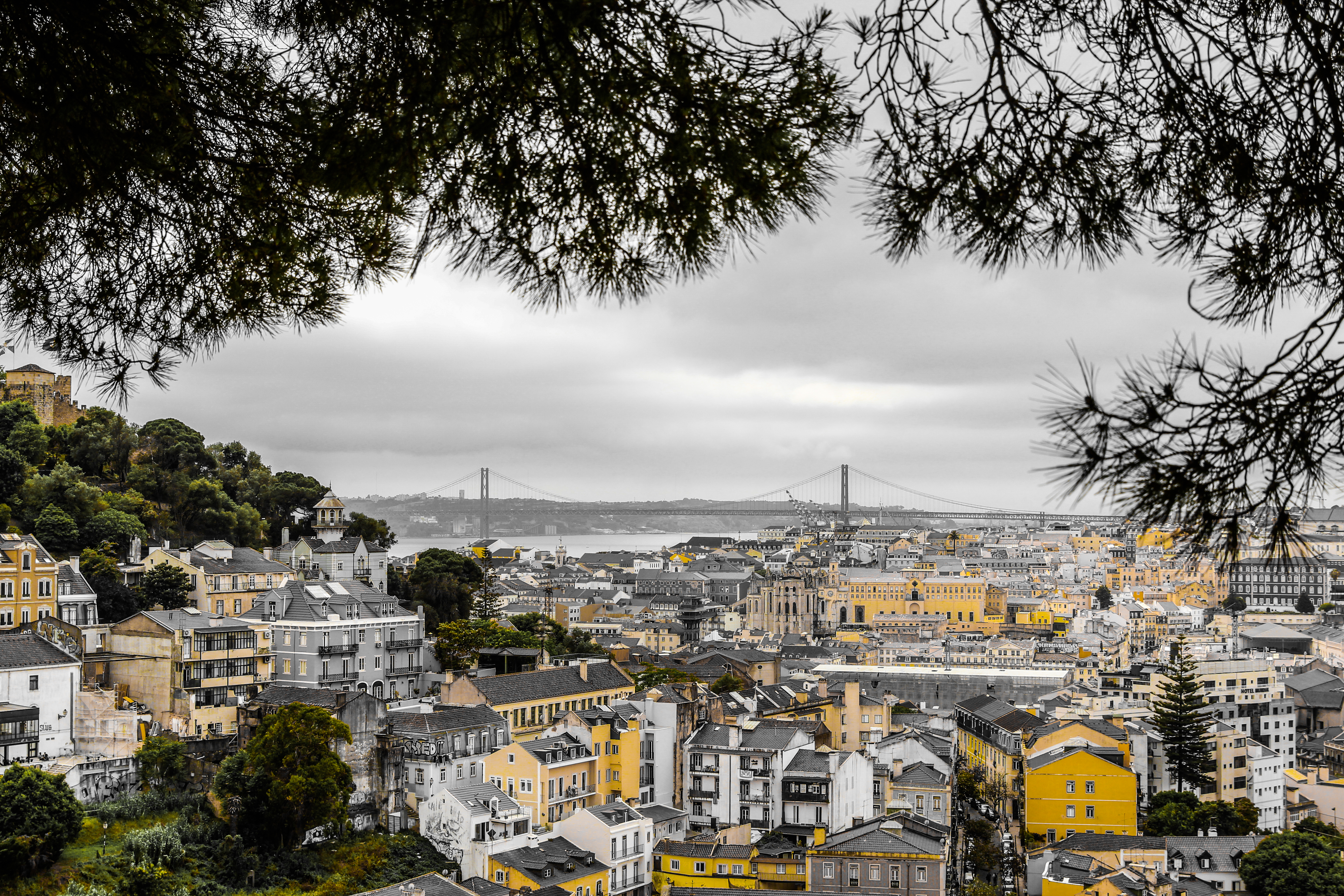 Photo sur toile d'une vue panoramique de Lisbonne
