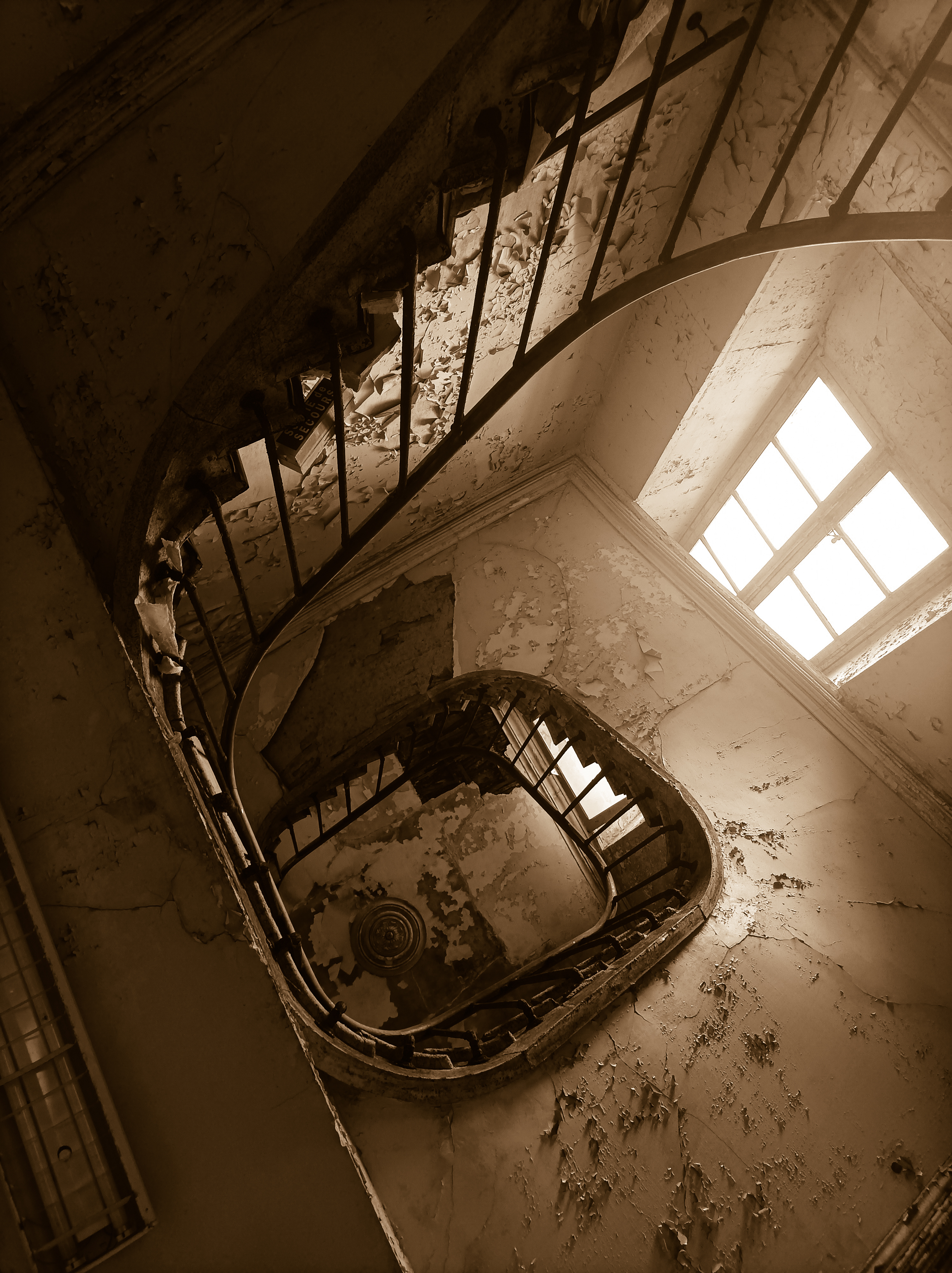 Affiche Escalier Vintage