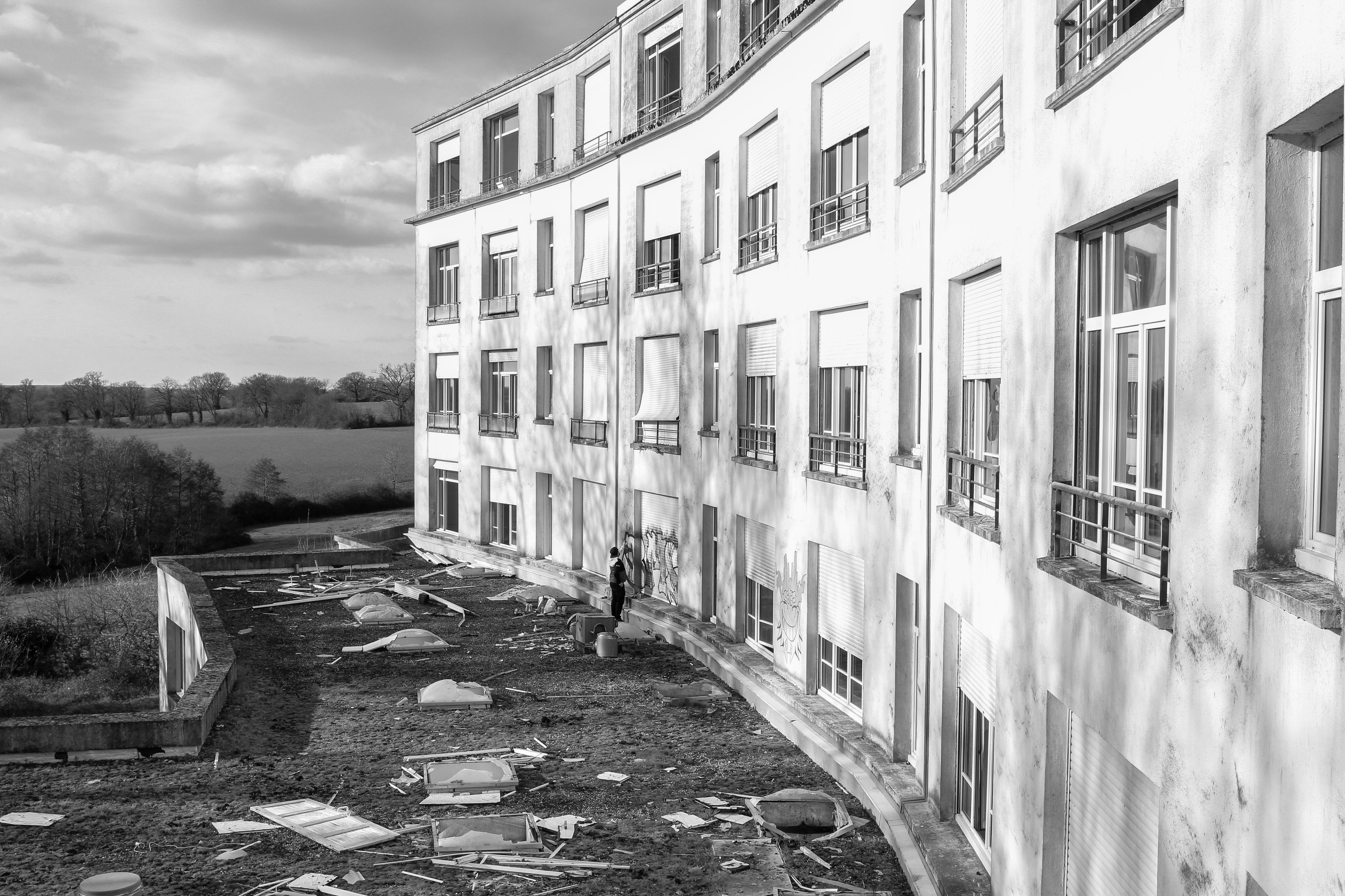 Photo sur toile bâtiment abandonné.