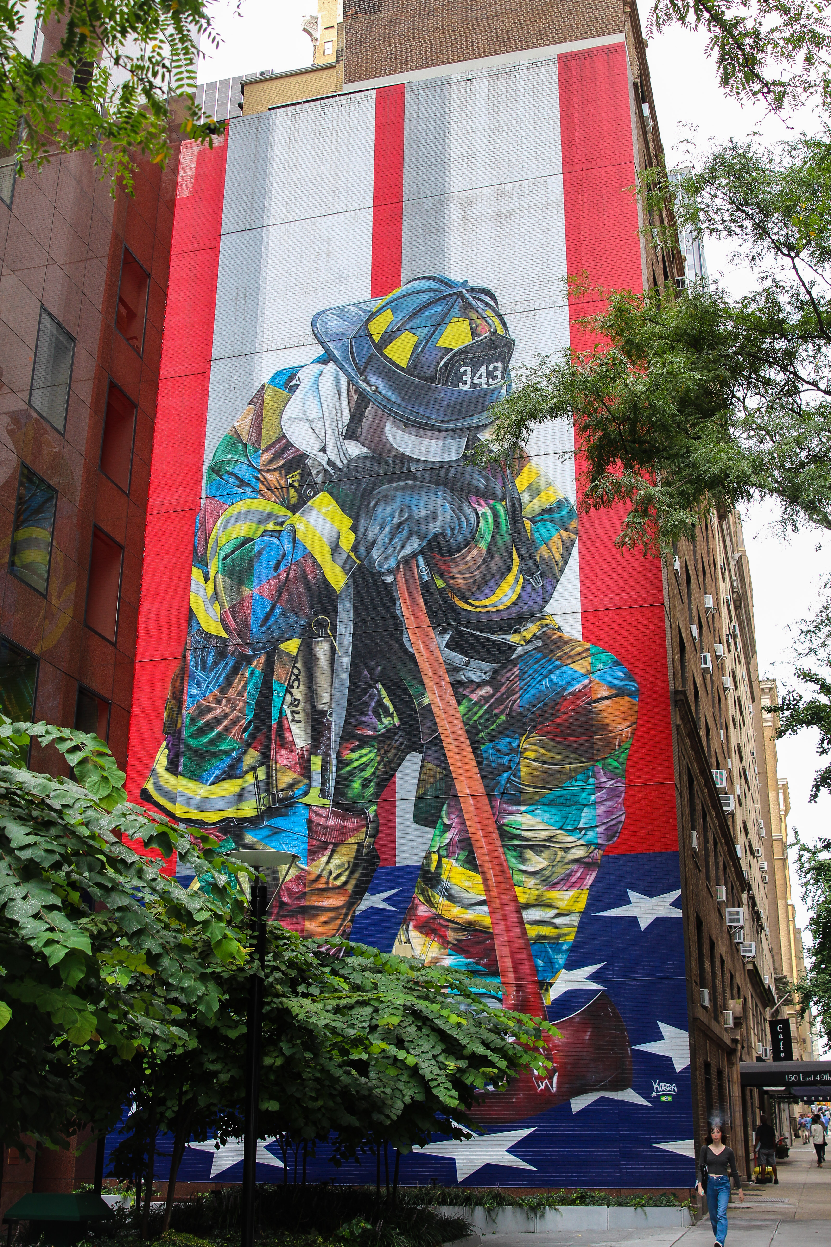 Photo sur toile d'une fresque Hommage aux Pompiers