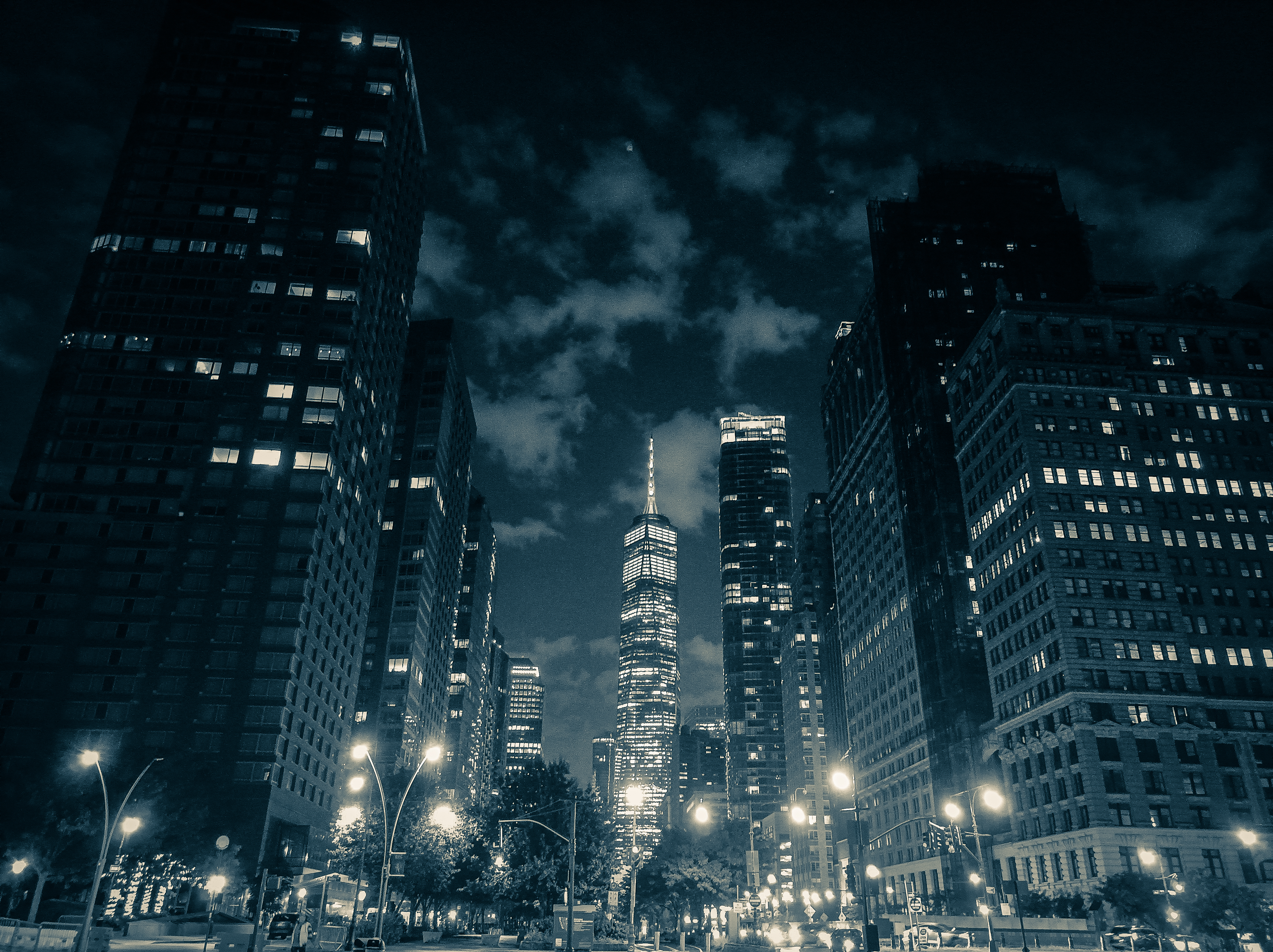 Photo sur toile d'une nuit Urbaine à New York.