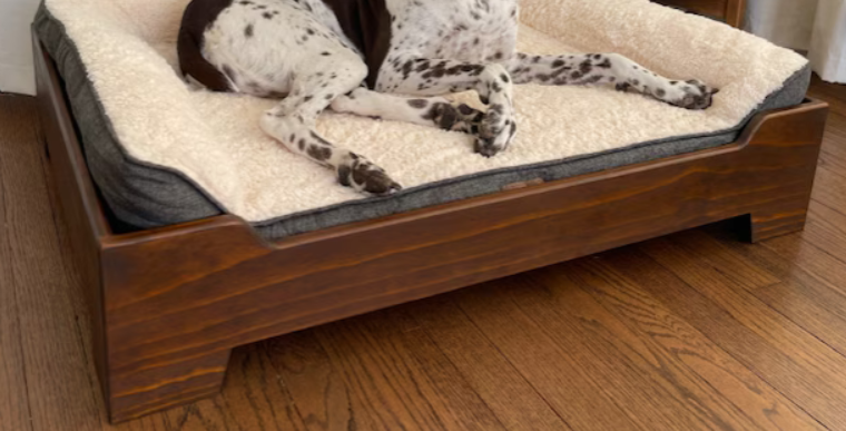 Luxury Wooden Dog Bed