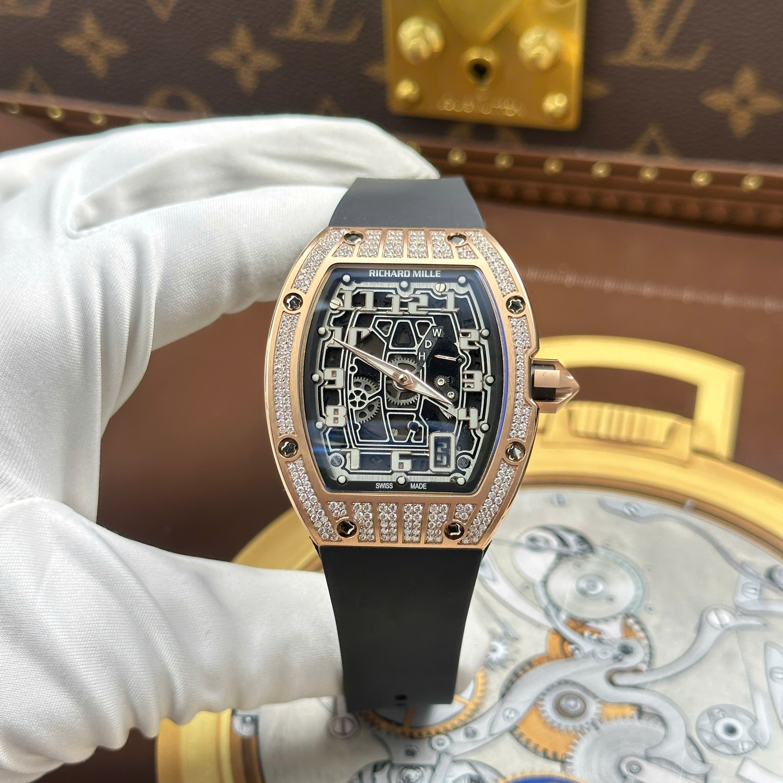 Đồng hồ Richard Mille RM67-01 Full Moissanite • Size 38.7mm x 47.5mm