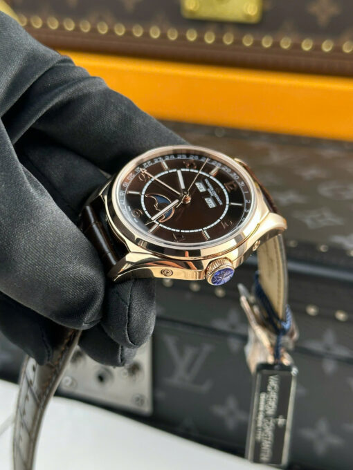 Đồng hồ Vacheron Constantin Fiftysix Complete Calendar 4000E, màu nâu dây da, Size 40mm