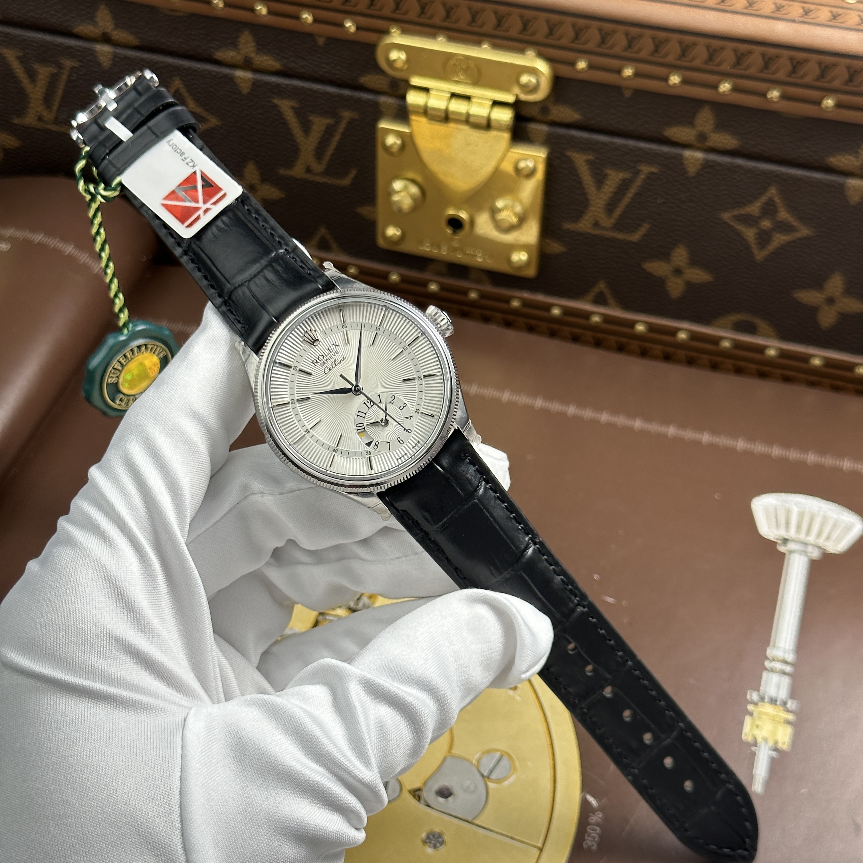 Đồng hồ Rolex Cellini Dual Time 50529 & 50525 • Size 39mm • White