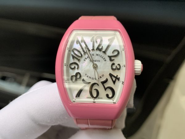Đồng hồ Franck Muller Vanguard V32 nữ màu hồng, Thụy Sỹ, Size 36mm