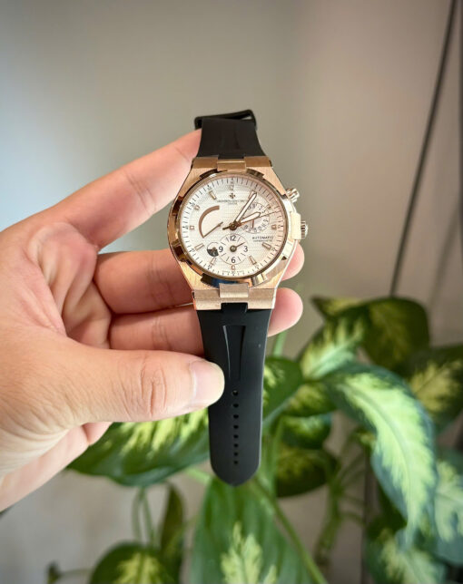 Đồng hồ Vacheron Constantin Rep 1:1 Overseas Dual Time 47450, mặt trắng, size 42mm