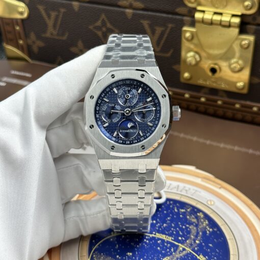 Đồng hồ Audemars Piguet Royal Oak Perpetual Calendar 26574ST, Replica 1:1, mặt xanh dương, Size 41mm