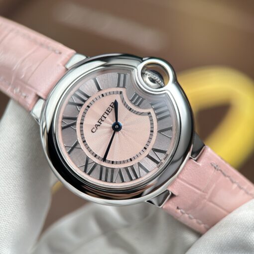 Đồng hồ Cartier Ballon Bleu Replica 1:1, màu hồng máy cơ tự động, Size 33mm