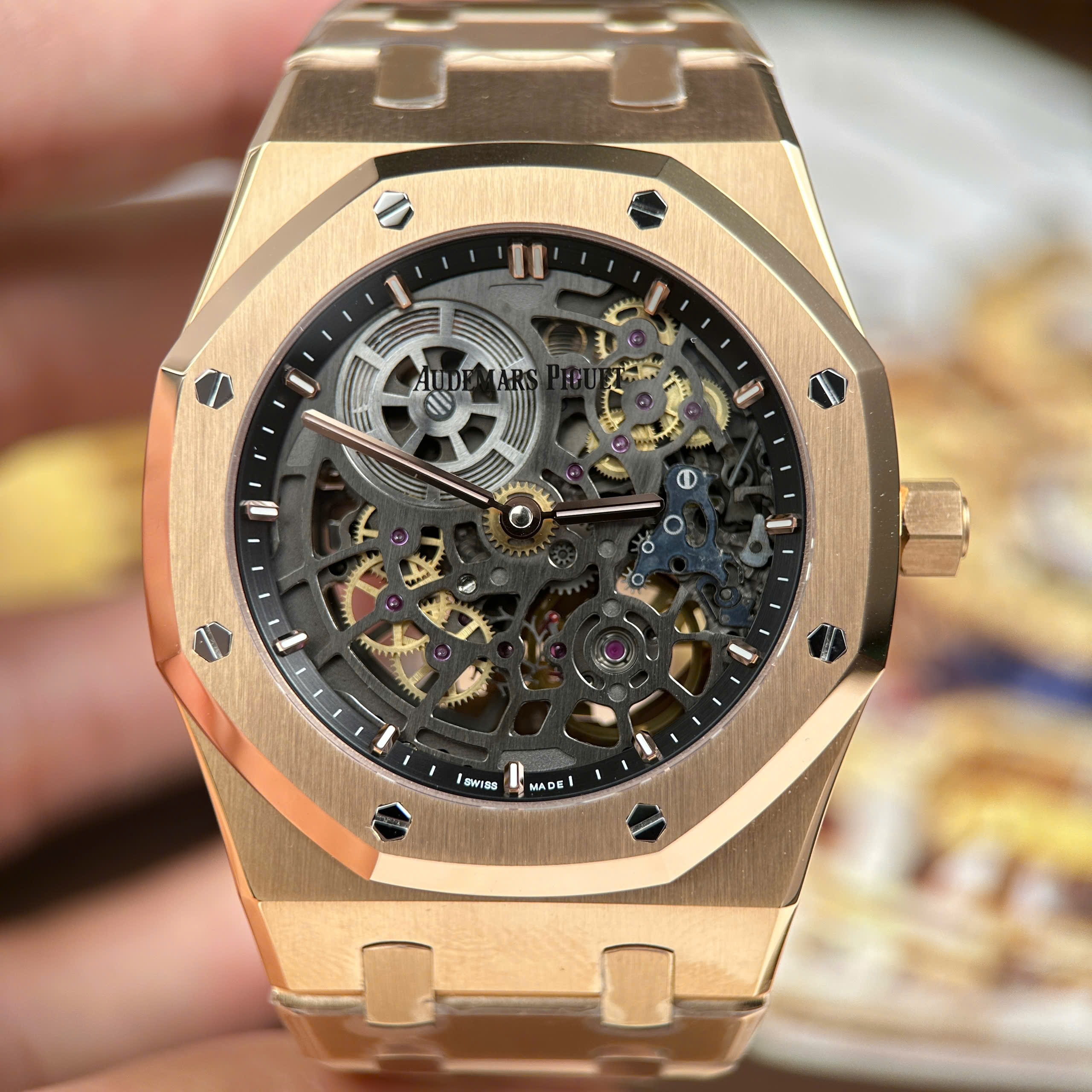 Đồng hồ nam Audemars Piguet Royal Oak Jumbo Extra-thin Openworked 16204 • Size 39mm